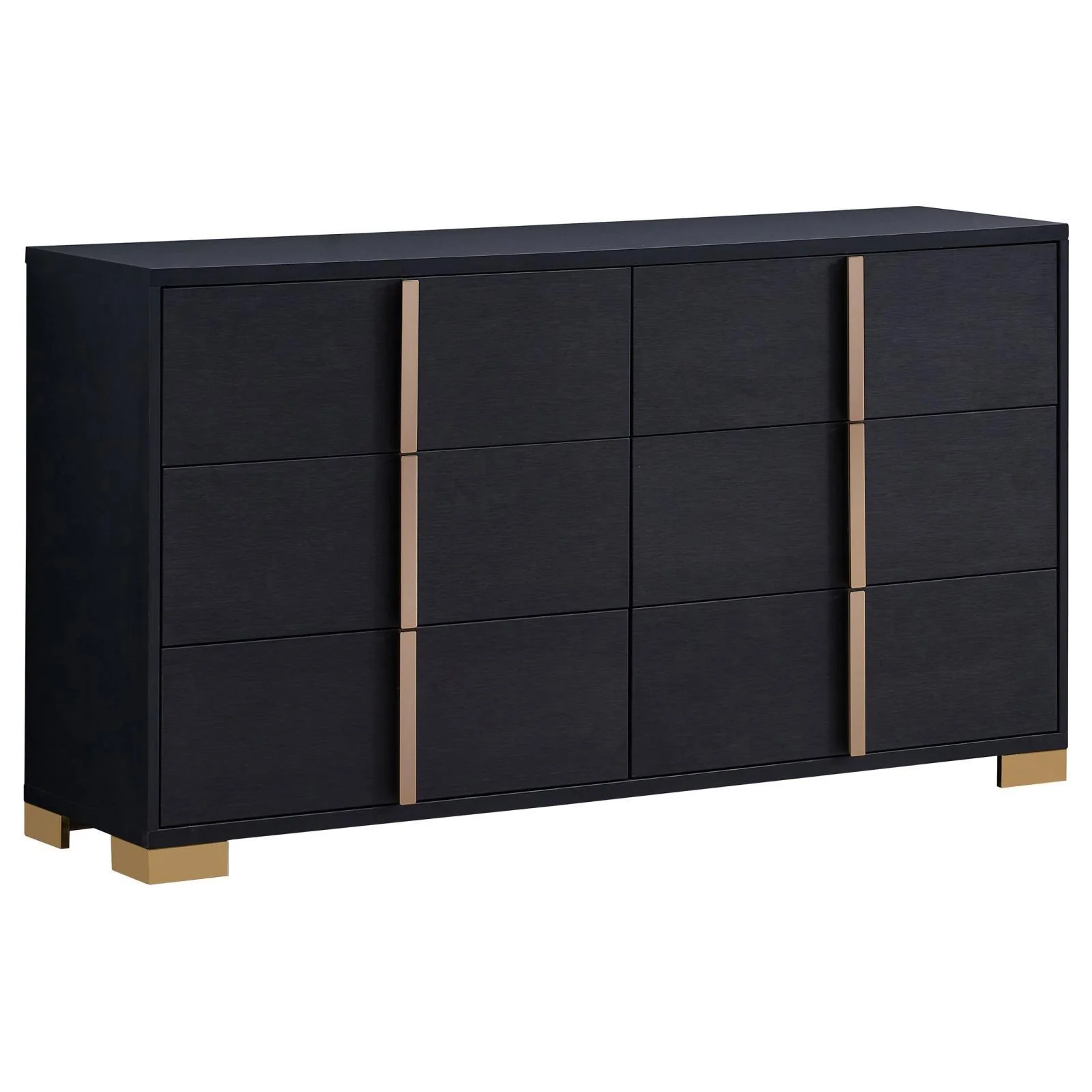 Marceline 6 Drawer Dresser Black - Image 1