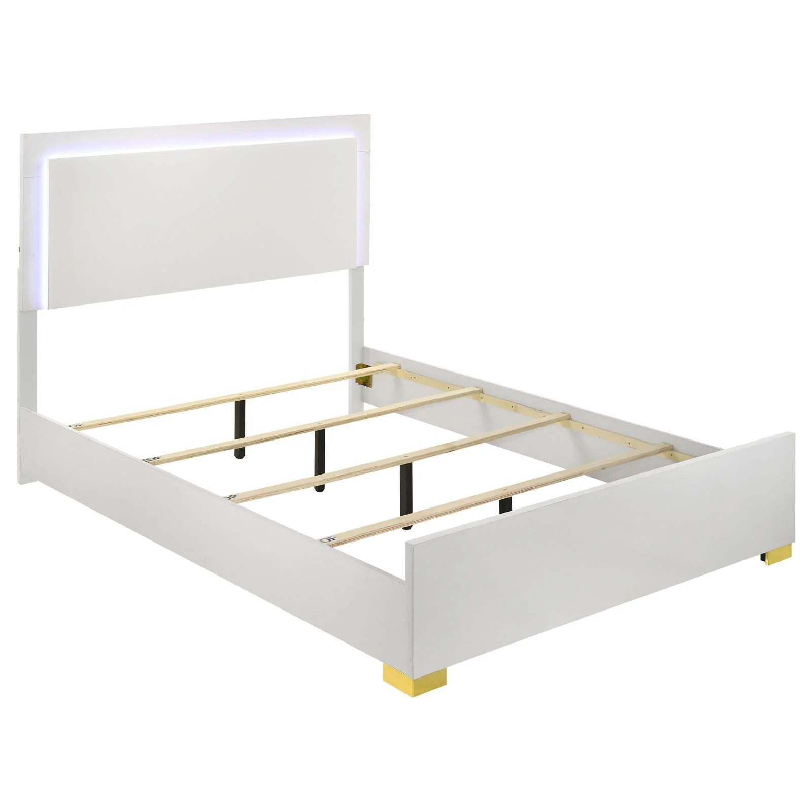 Marceline Queen Bed With LED Headboard White - Image 3