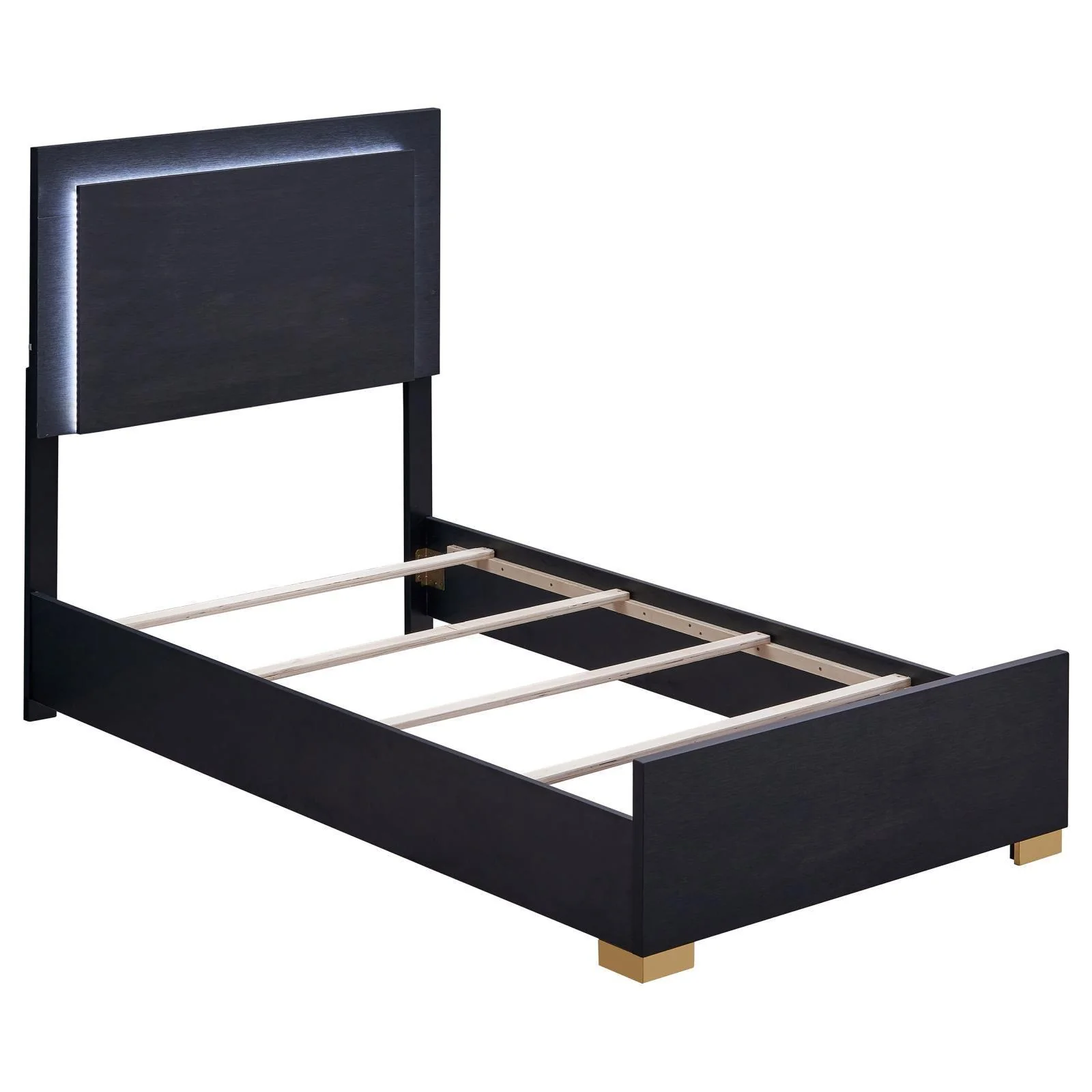 Marceline Twin Bed With LED Headboard Black - Image 3
