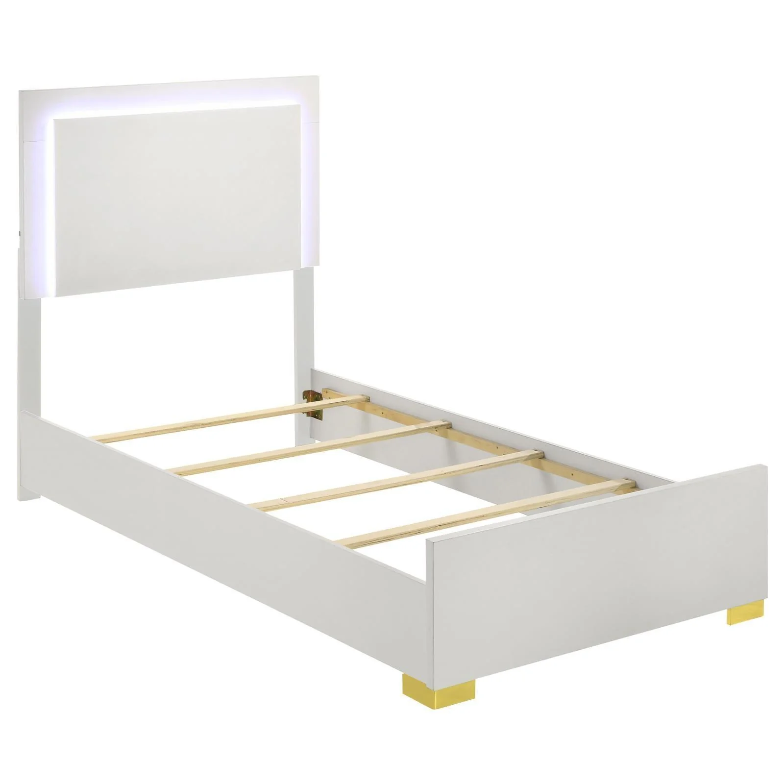 Marceline Twin Bed With LED Headboard White - Image 3