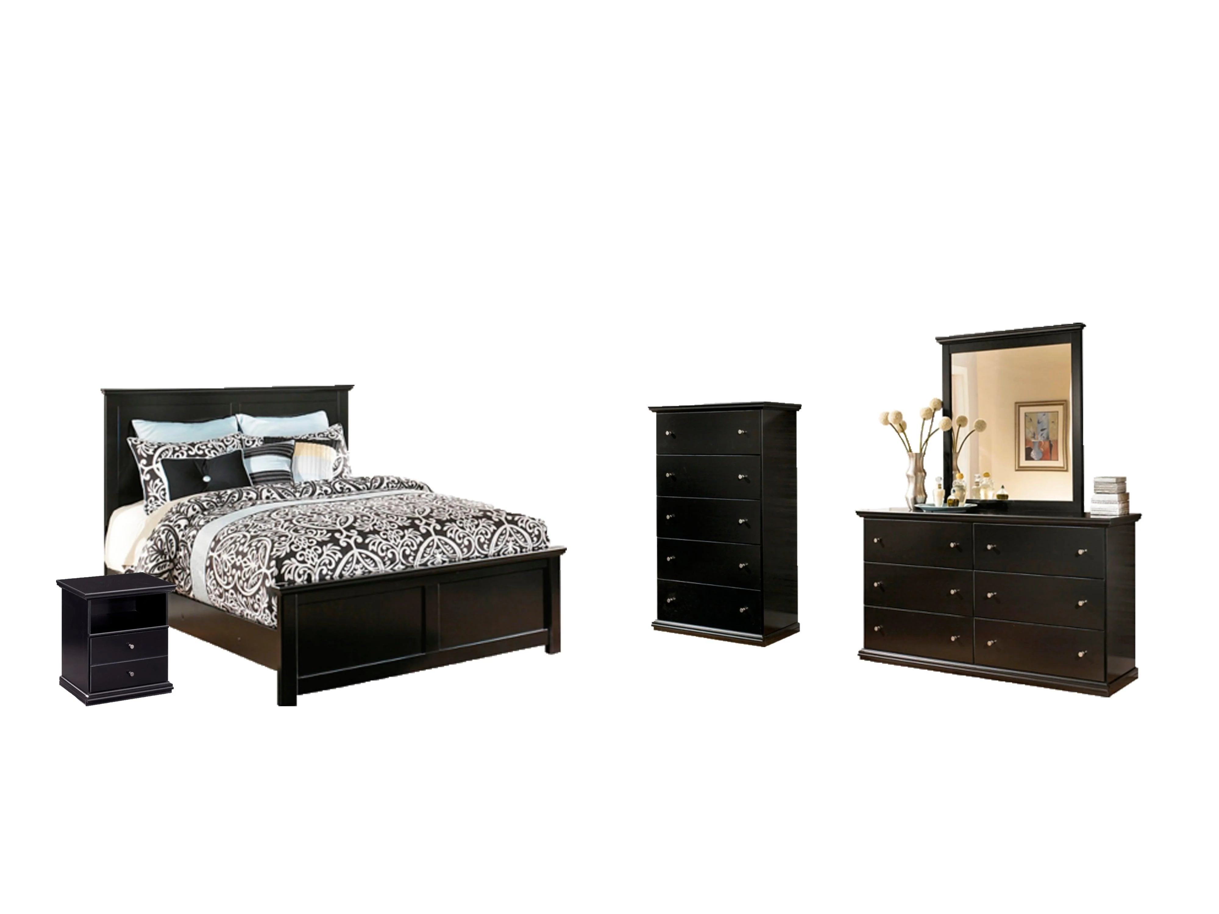 Maribel Black Panel Bedroom Set - Image 2