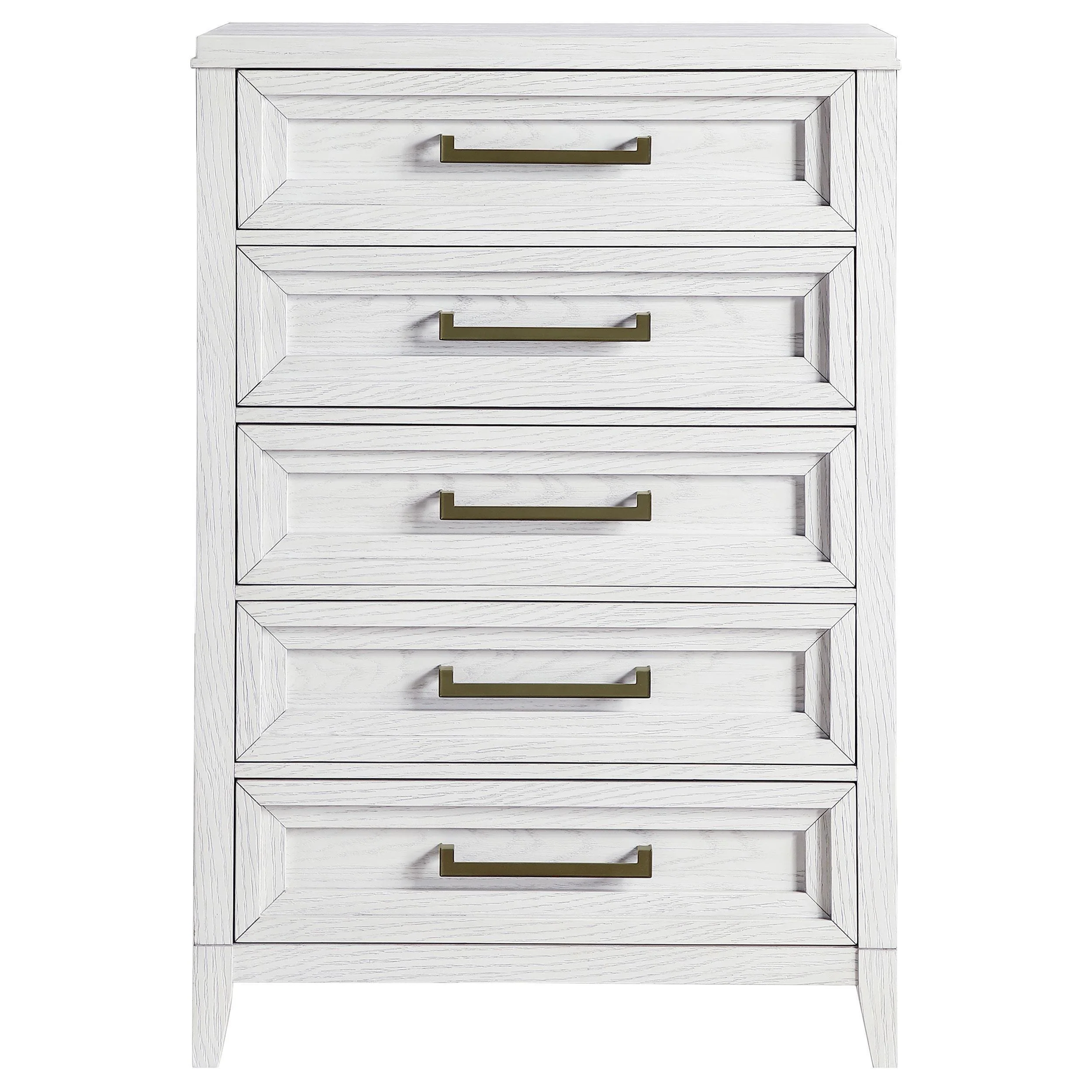 Marielle 5 Drawer Bedroom Chest Distressed White - Image 3