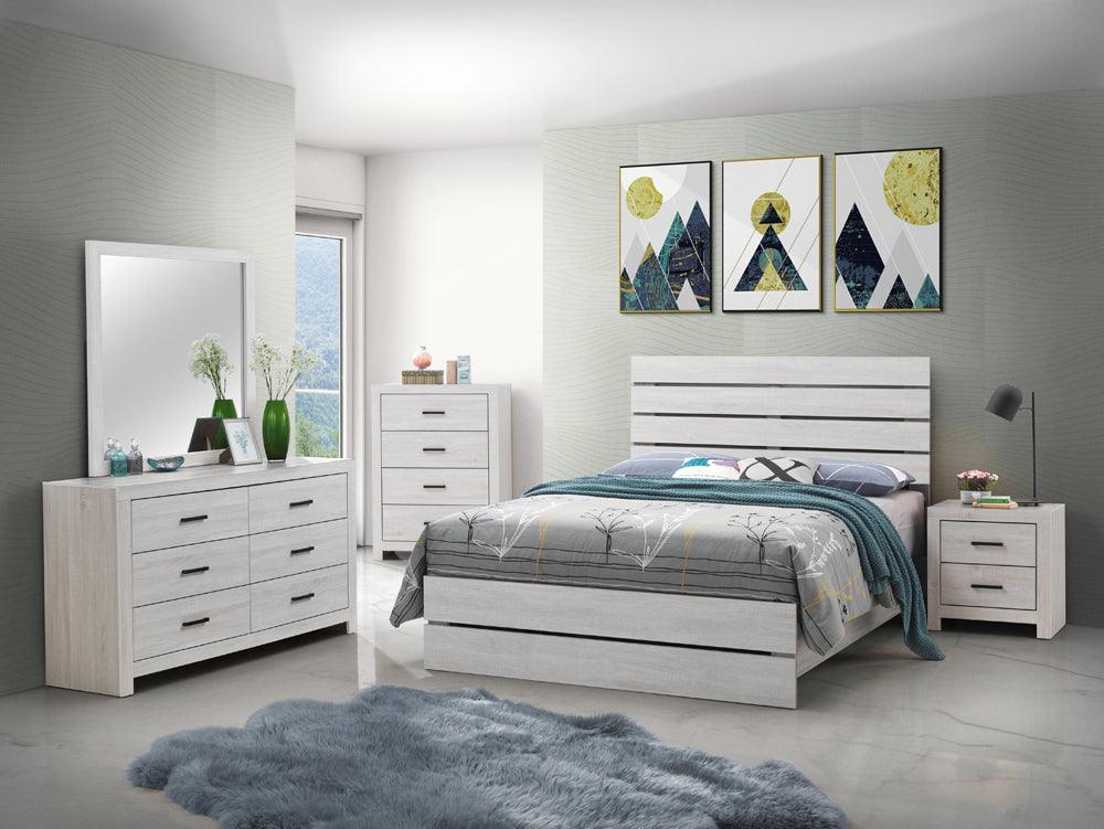 Marion Coastal White Panel Bedroom Set - Image 1