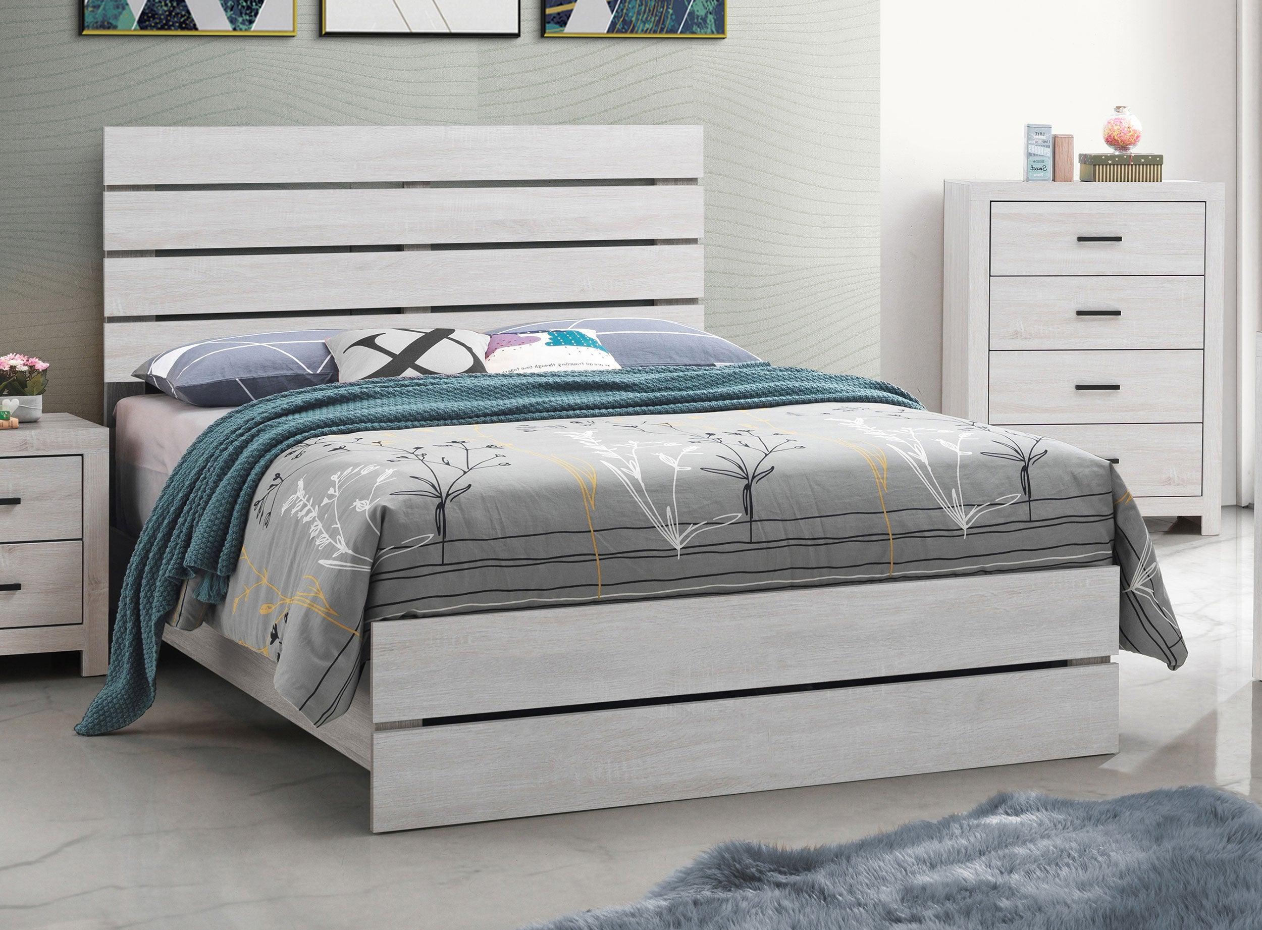 Marion Coastal White Panel Bedroom Set - Image 2