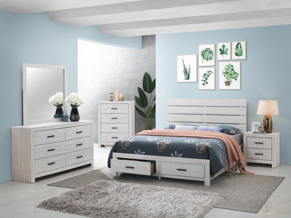 Marion Coastal White Storage Bedroom Set - Image 1