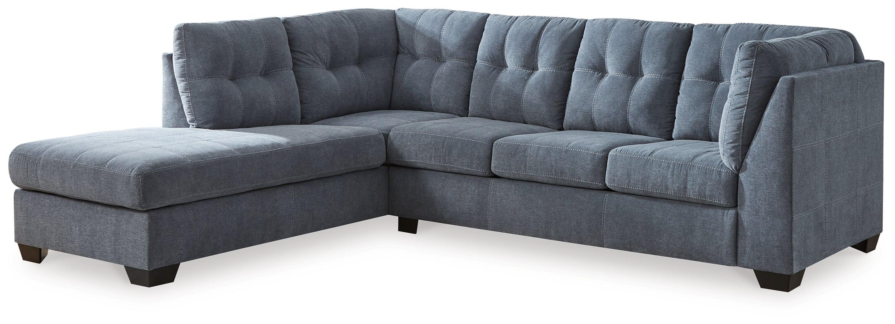 Marleton Denim 2-Piece Sectional With Ottoman - Image 3
