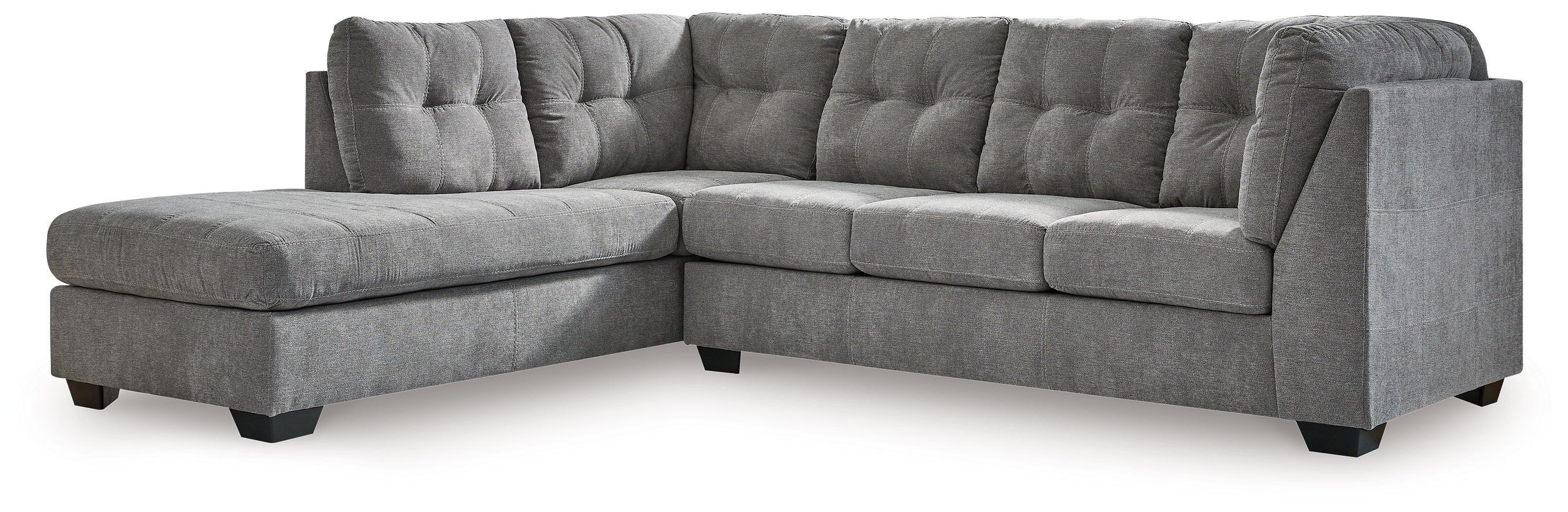 Marleton Gray 2-Piece Sectional With Ottoman - Image 3