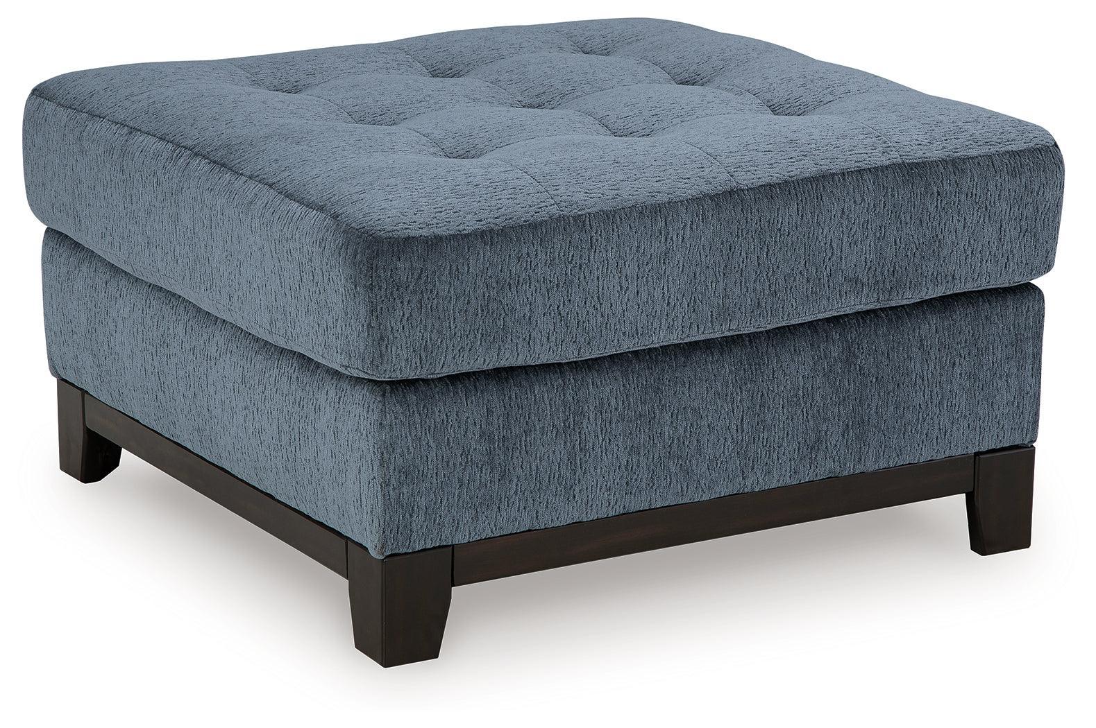 Maxon Place Navy Chenille Oversized Accent Ottoman - Image 2