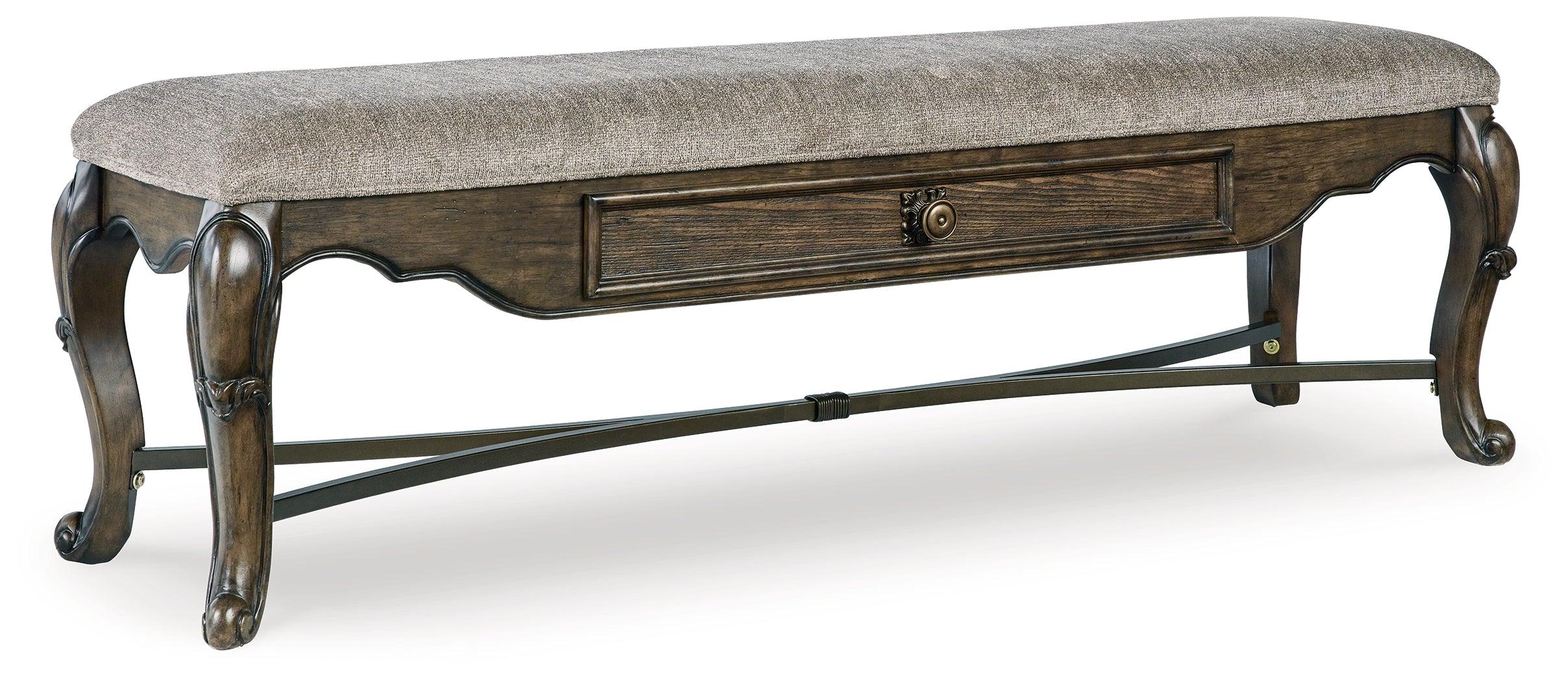 Maylee Dark Brown 63" Dining Bench - Image 2