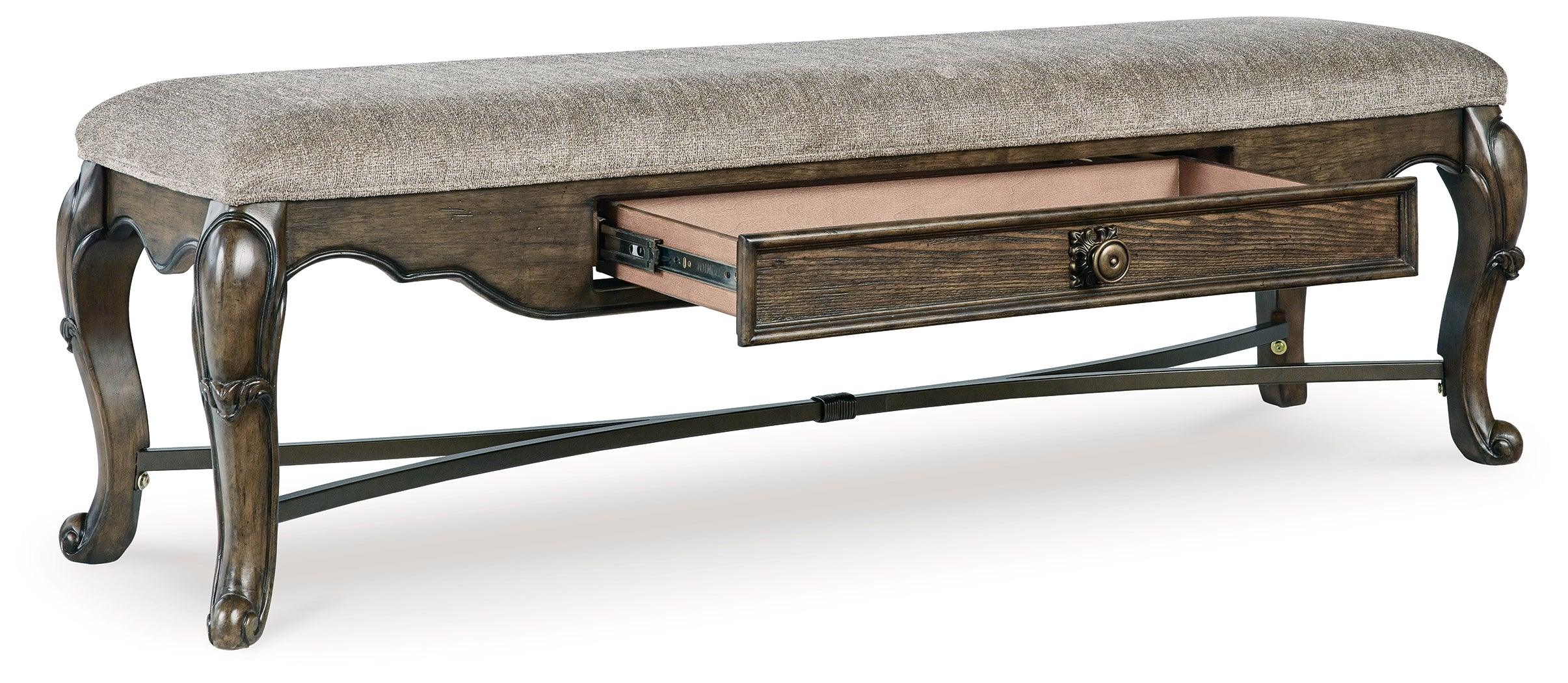 Maylee Dark Brown 63" Dining Bench - Image 3