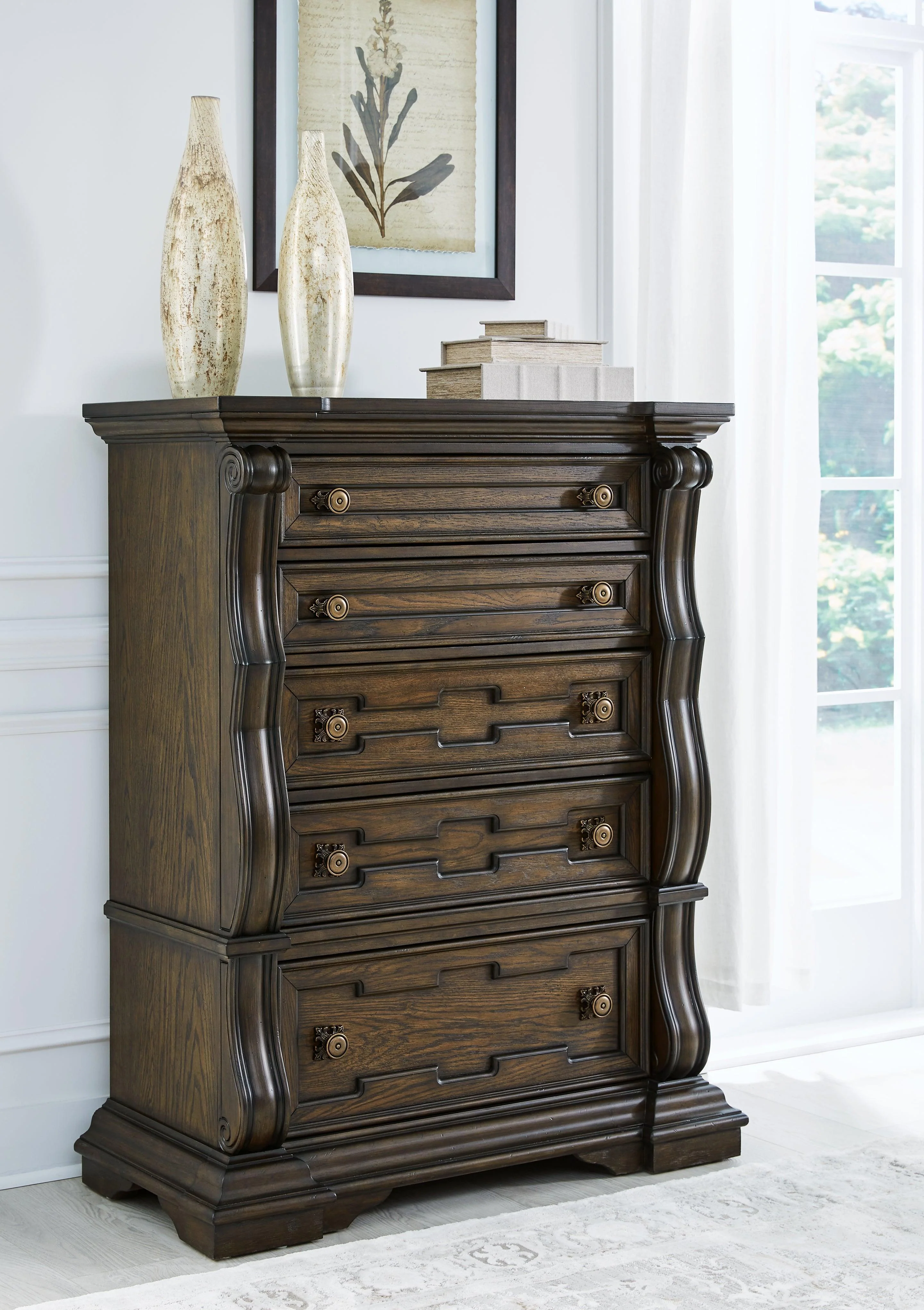 Maylee Dark Brown Chest Of Drawers - Image 3