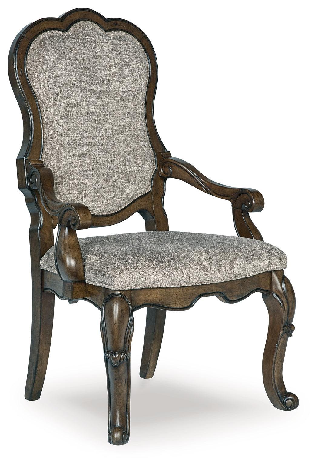 Maylee Dark Brown Dining Arm Chair - Image 2