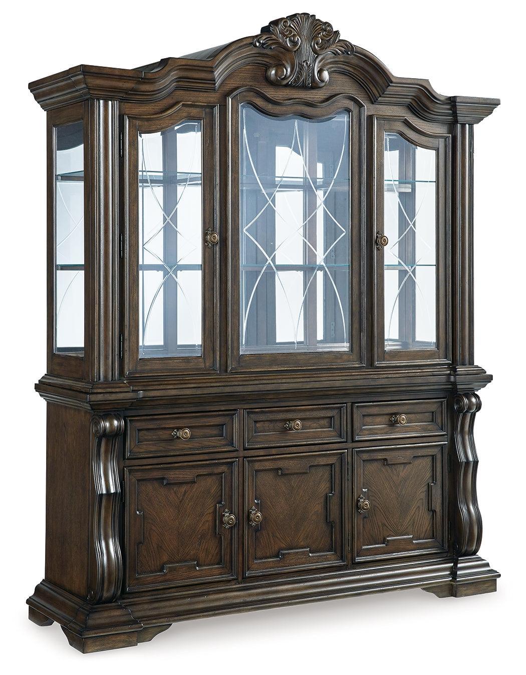 Maylee Dark Brown Dining Buffet And Hutch - Image 2