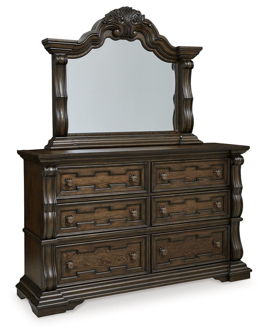 Maylee Dark Brown Dresser And Mirror - Image 2