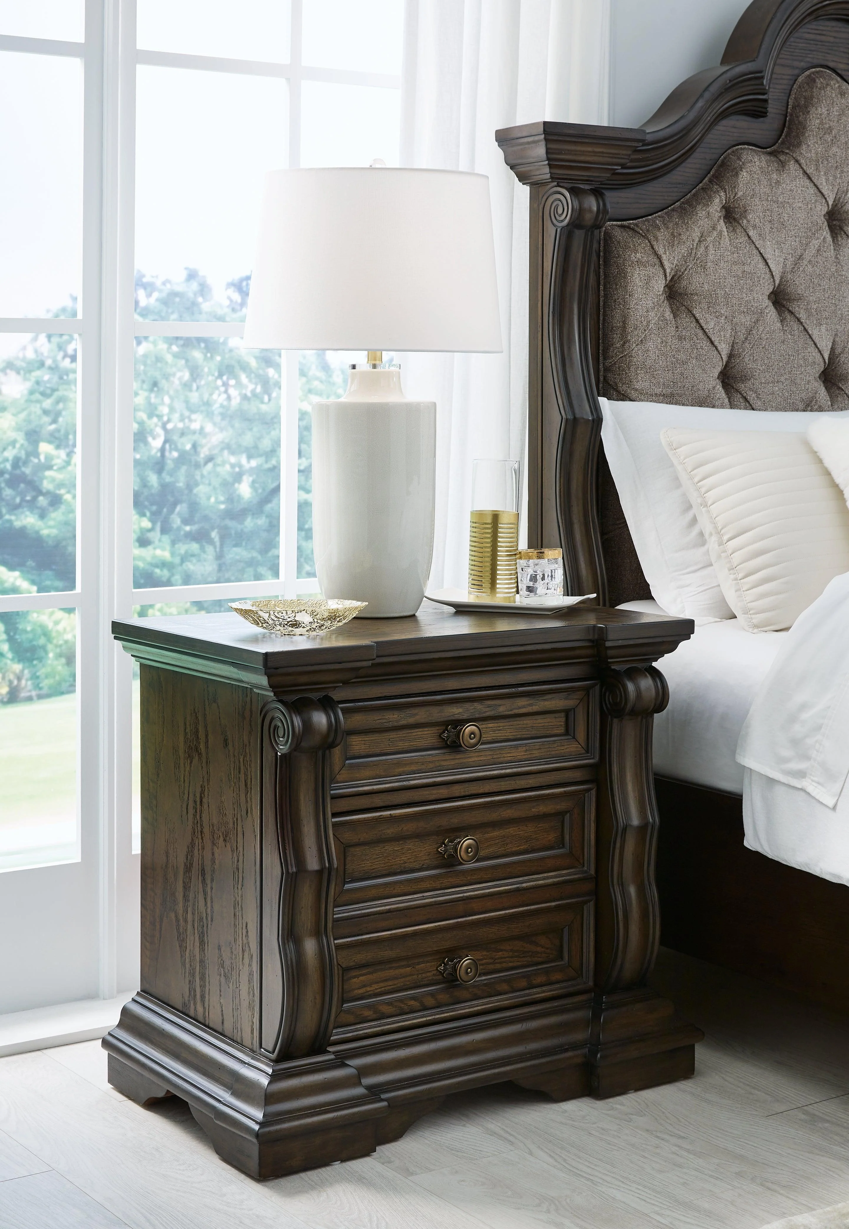 Maylee Dark Brown Nightstand - Image 3