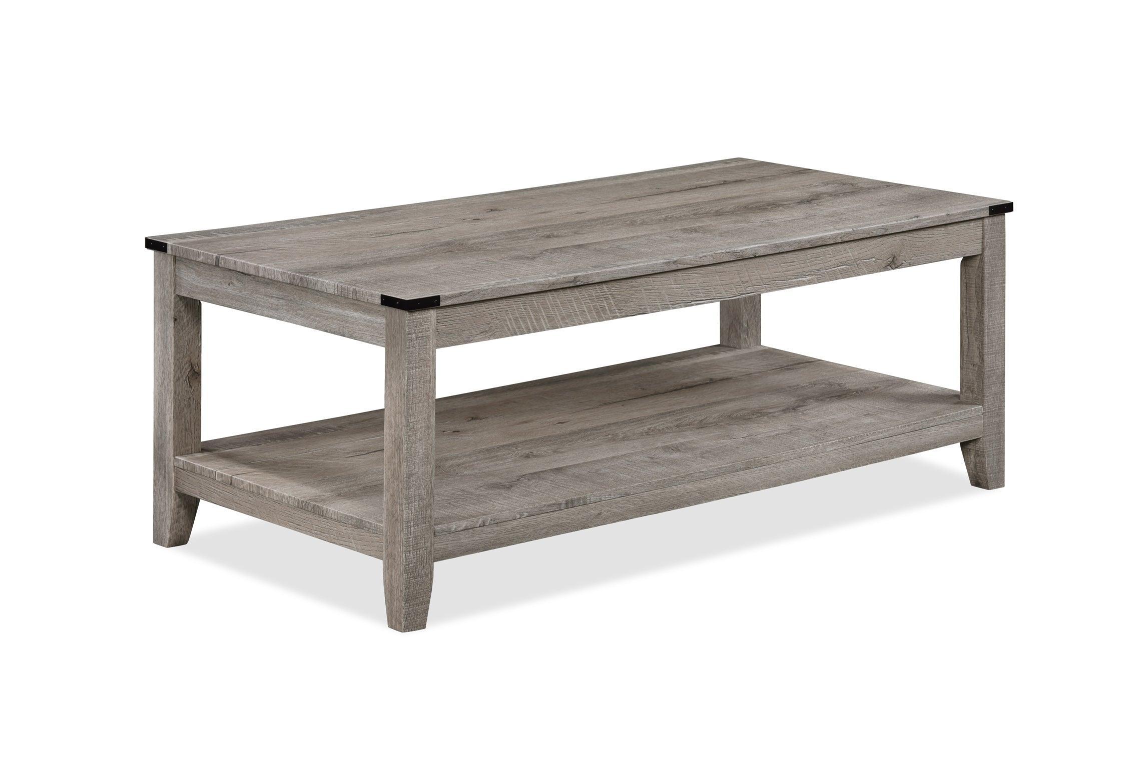 Milton Light Brown Cocktail Coffee Table - Image 2