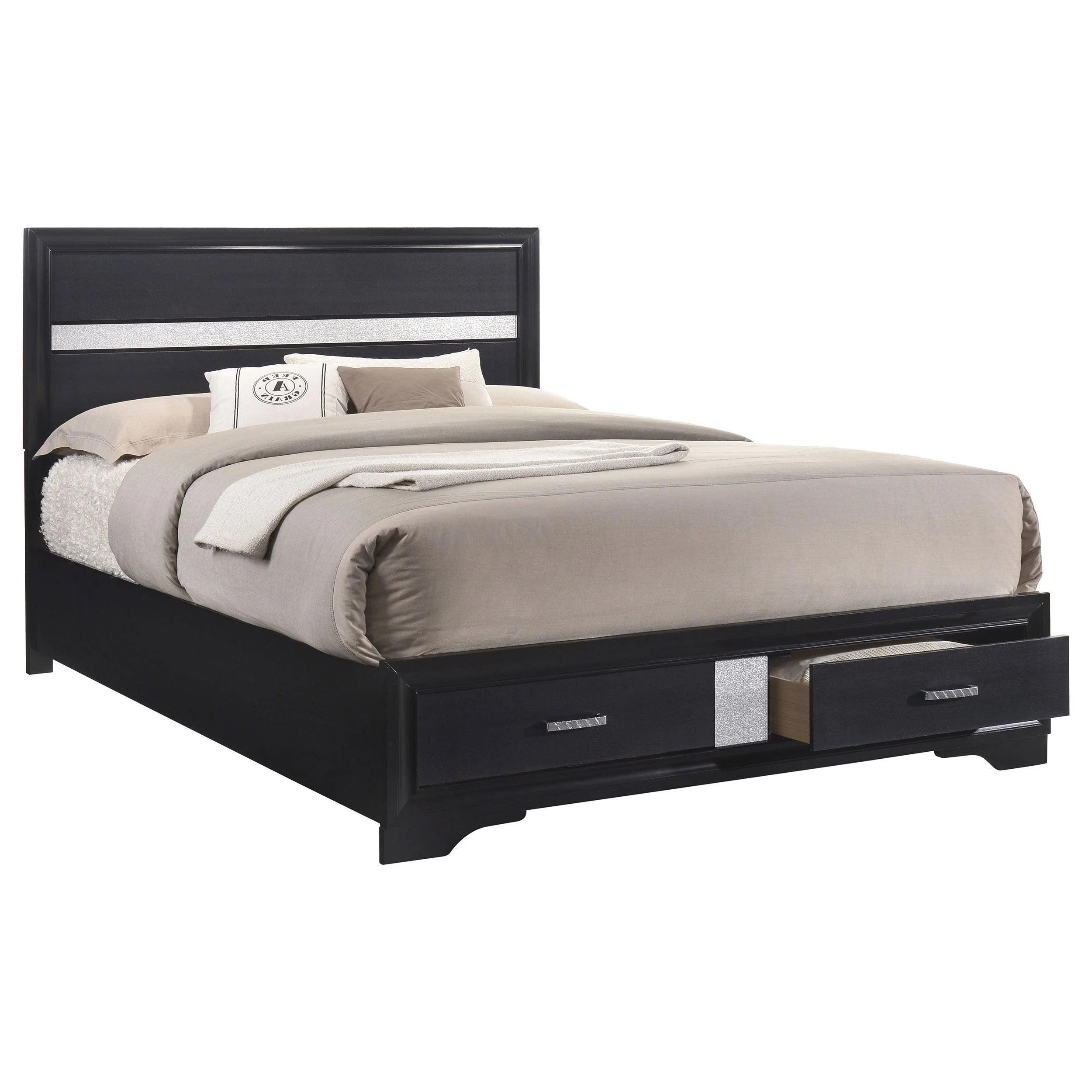 Miranda Black Storage Platform Bedroom Set - Image 2