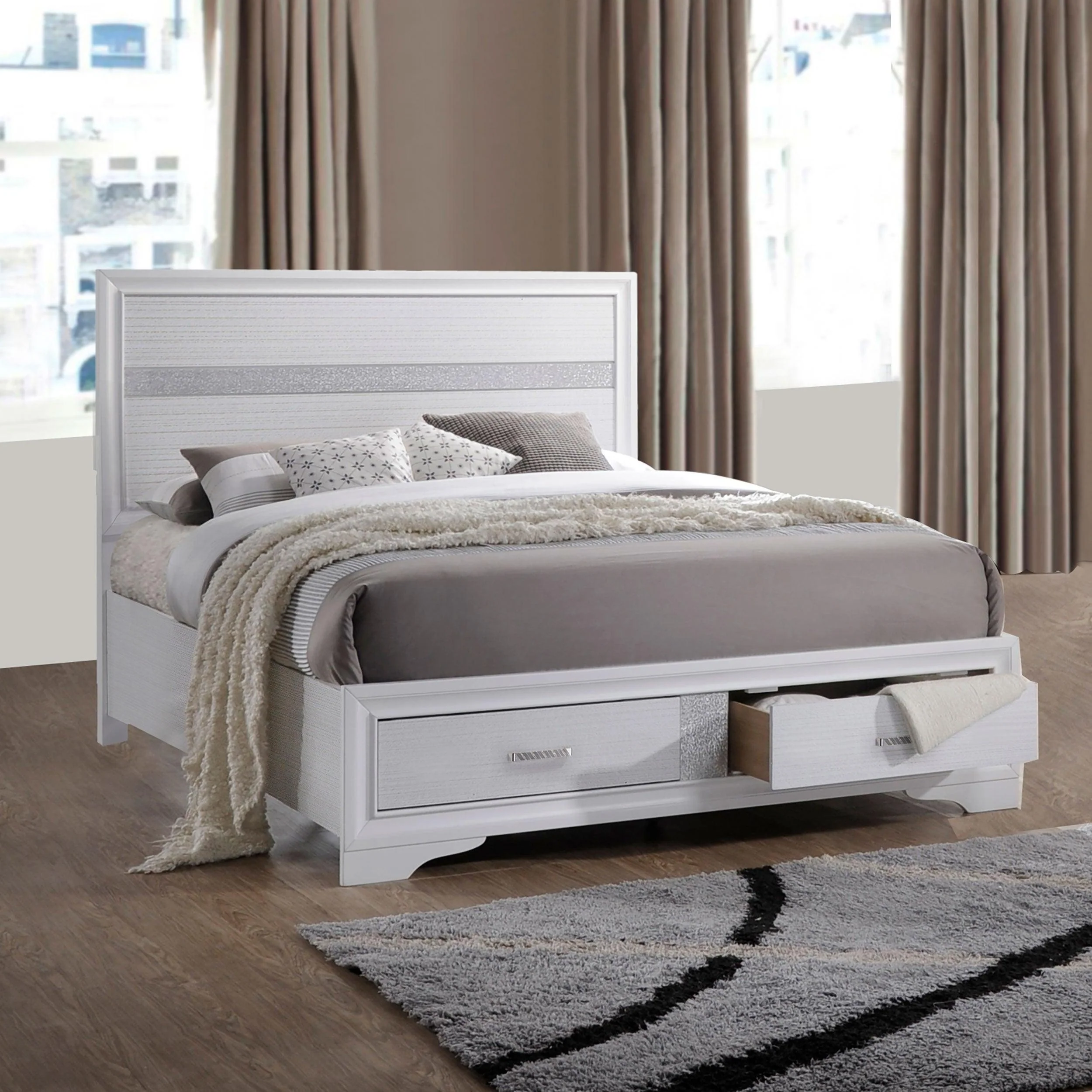 Miranda White Storage Platform Bedroom Set - Image 2