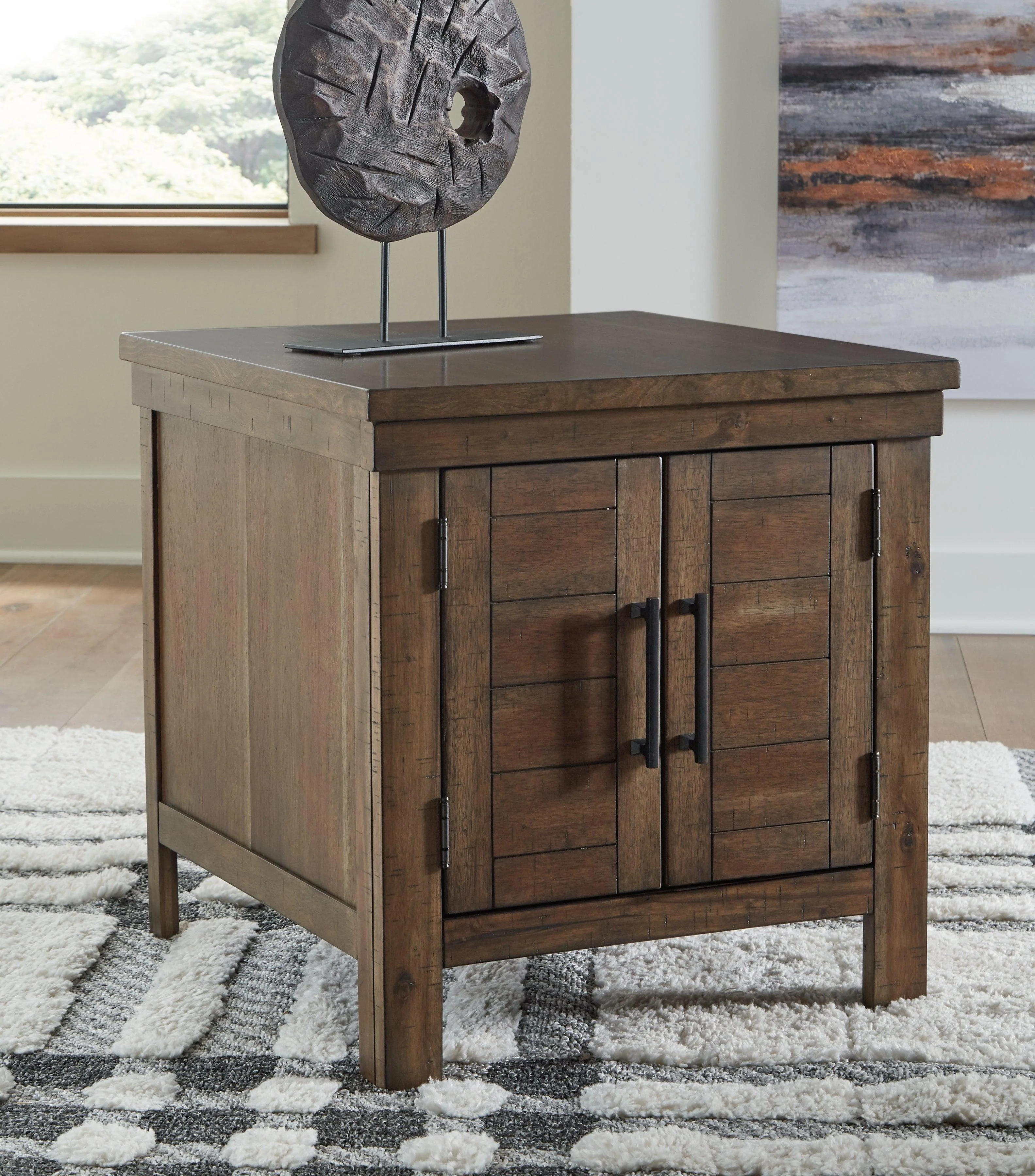 Moriville Grayish Brown Coffee Table With 1 End - Image 3