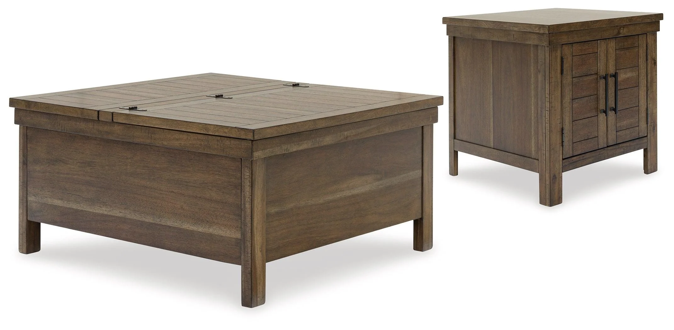 Moriville Grayish Brown Coffee Table With 1 End - Image 2