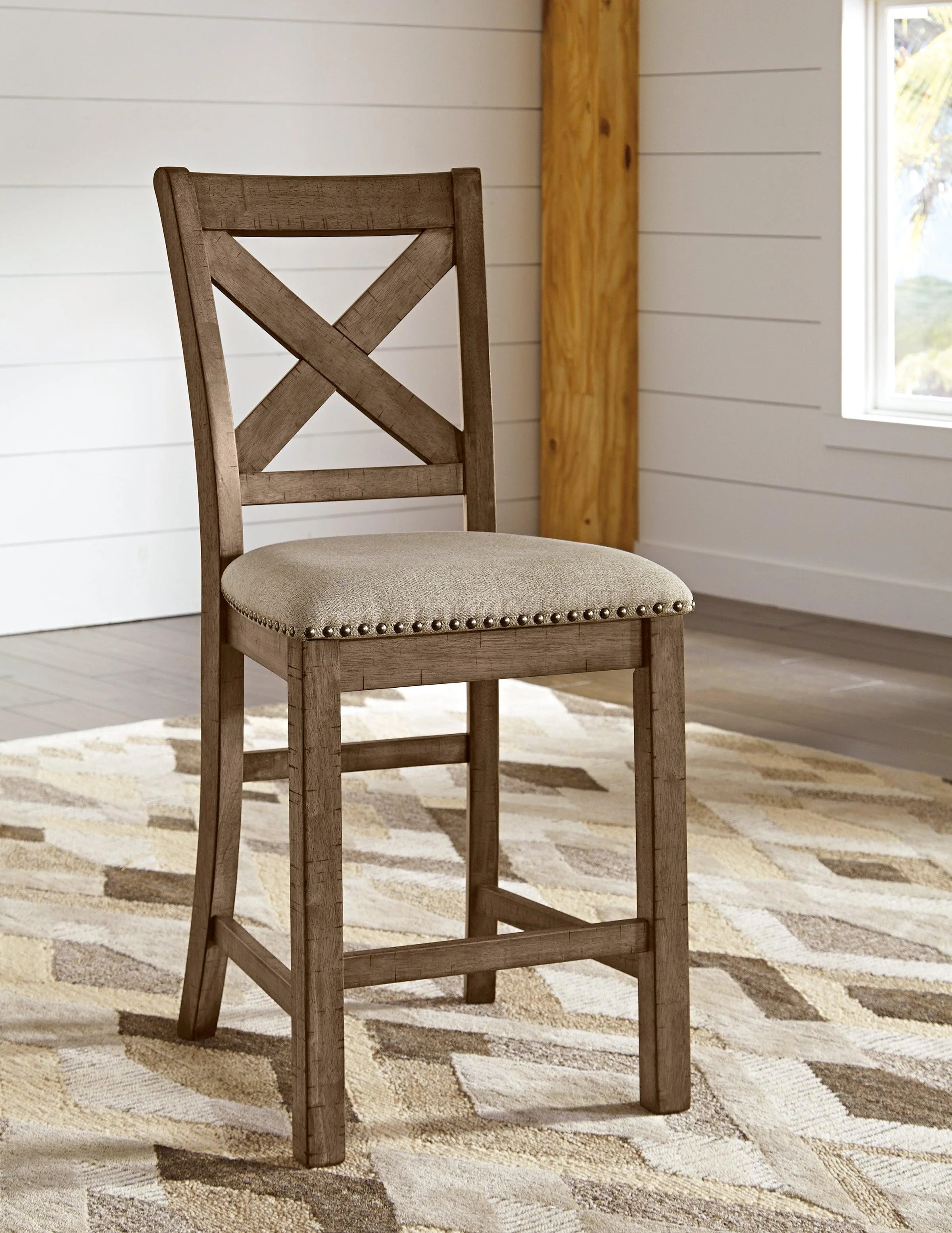 Moriville Grayish Brown Counter Height Dining Table And 4 Barstools - Image 3