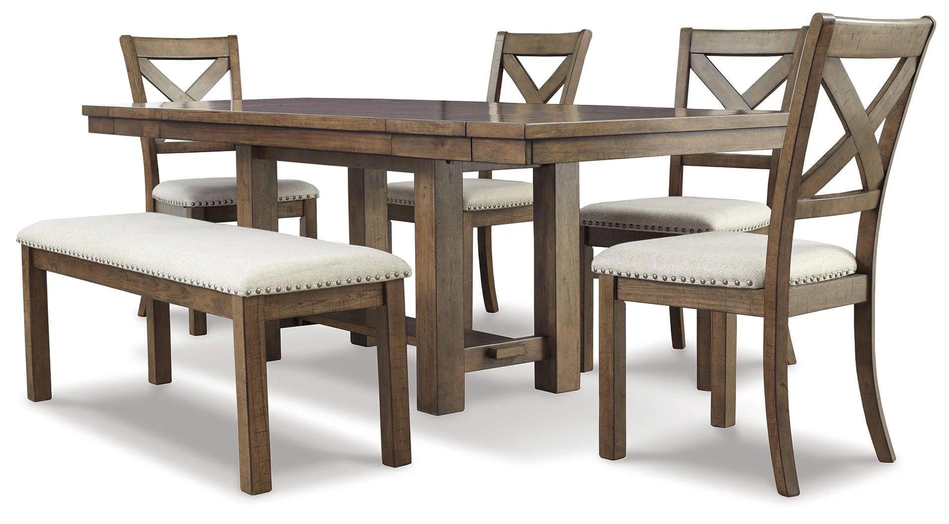 Moriville Grayish Brown Rectangular Dining Room Set - Image 2
