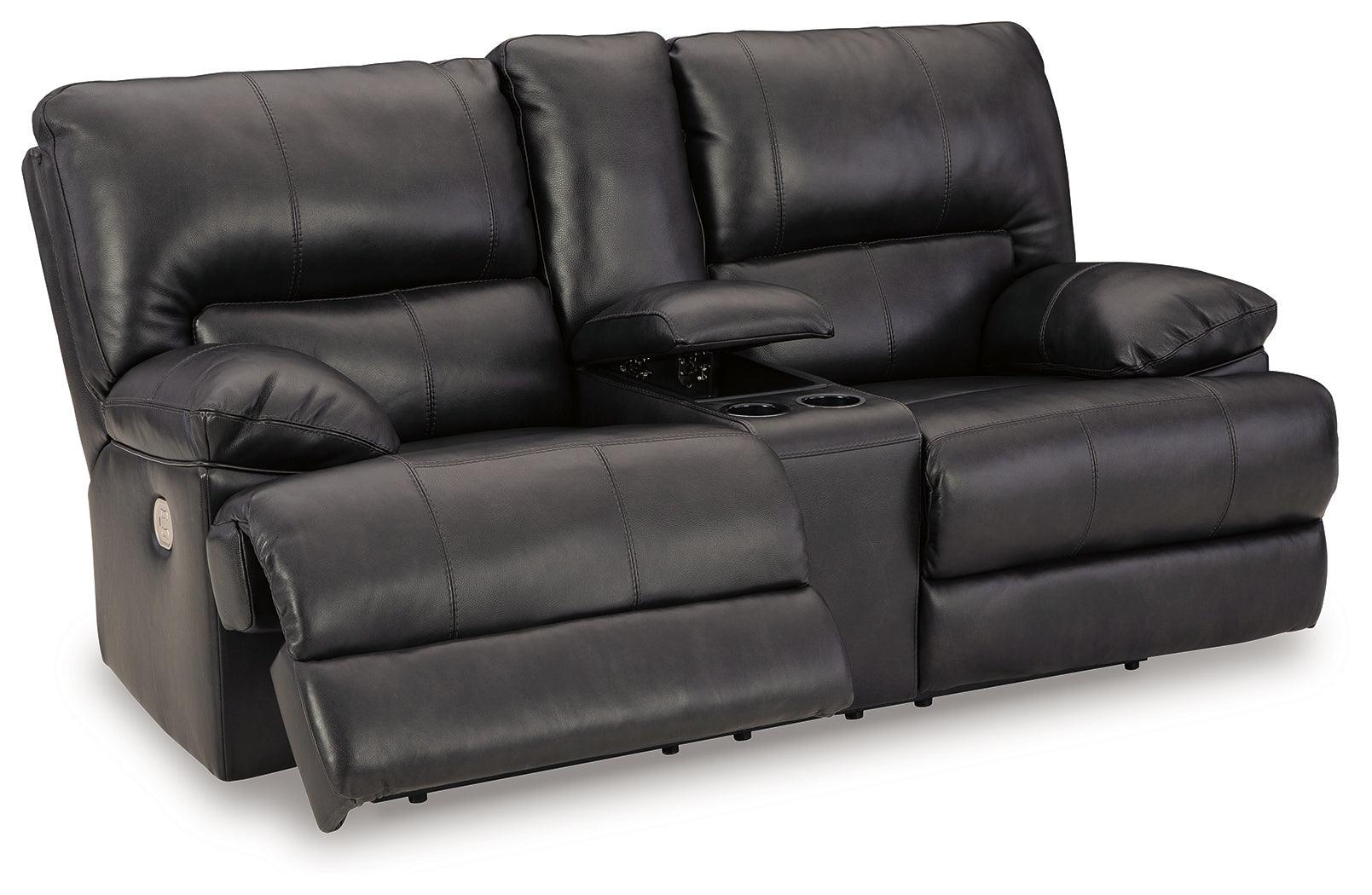 Mountainous Eclipse Leather Power Reclining Loveseat - Image 3