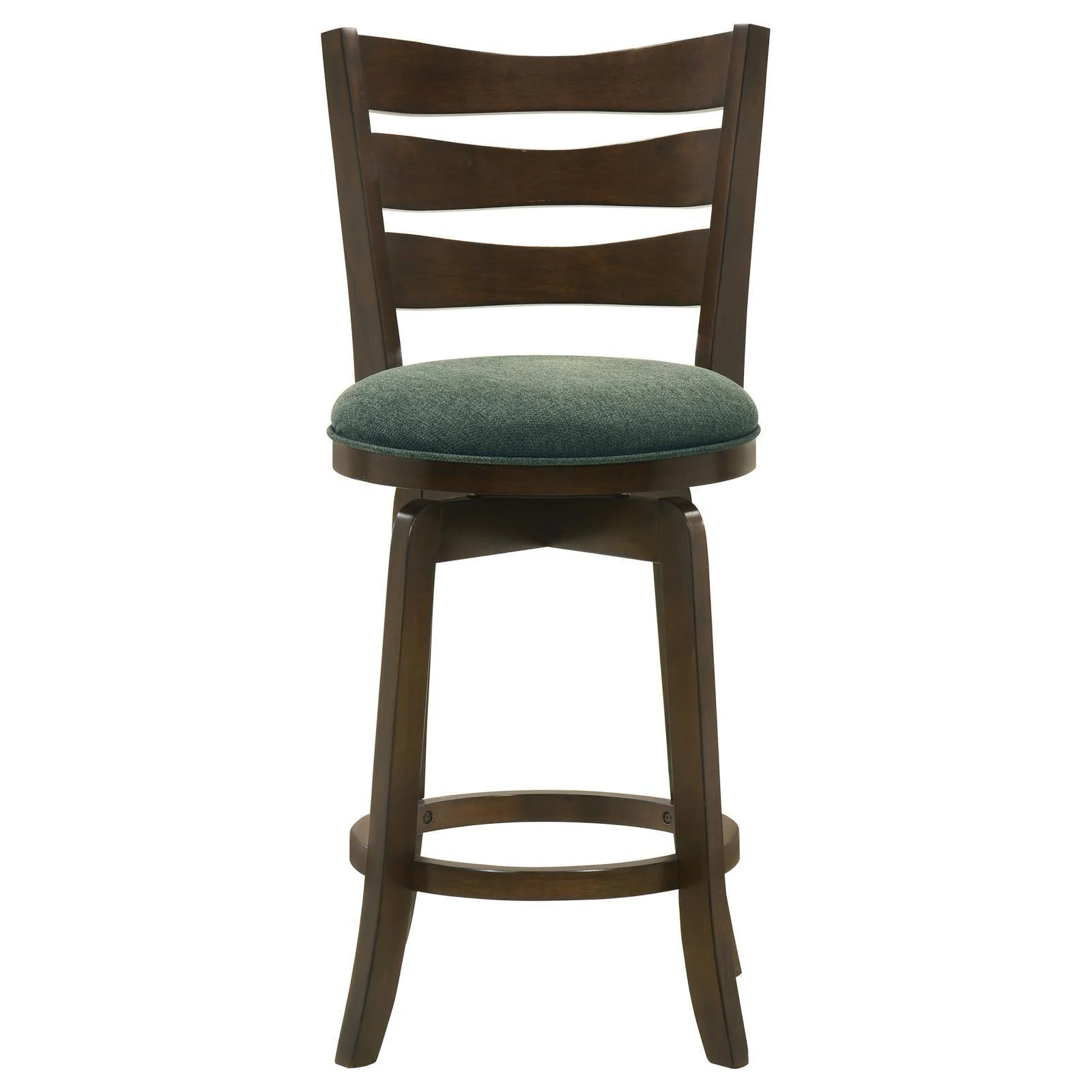 Murphy Ladder Back Counter Height Swivel Bar Stool Dark Cherry Hunter Green - Image 3