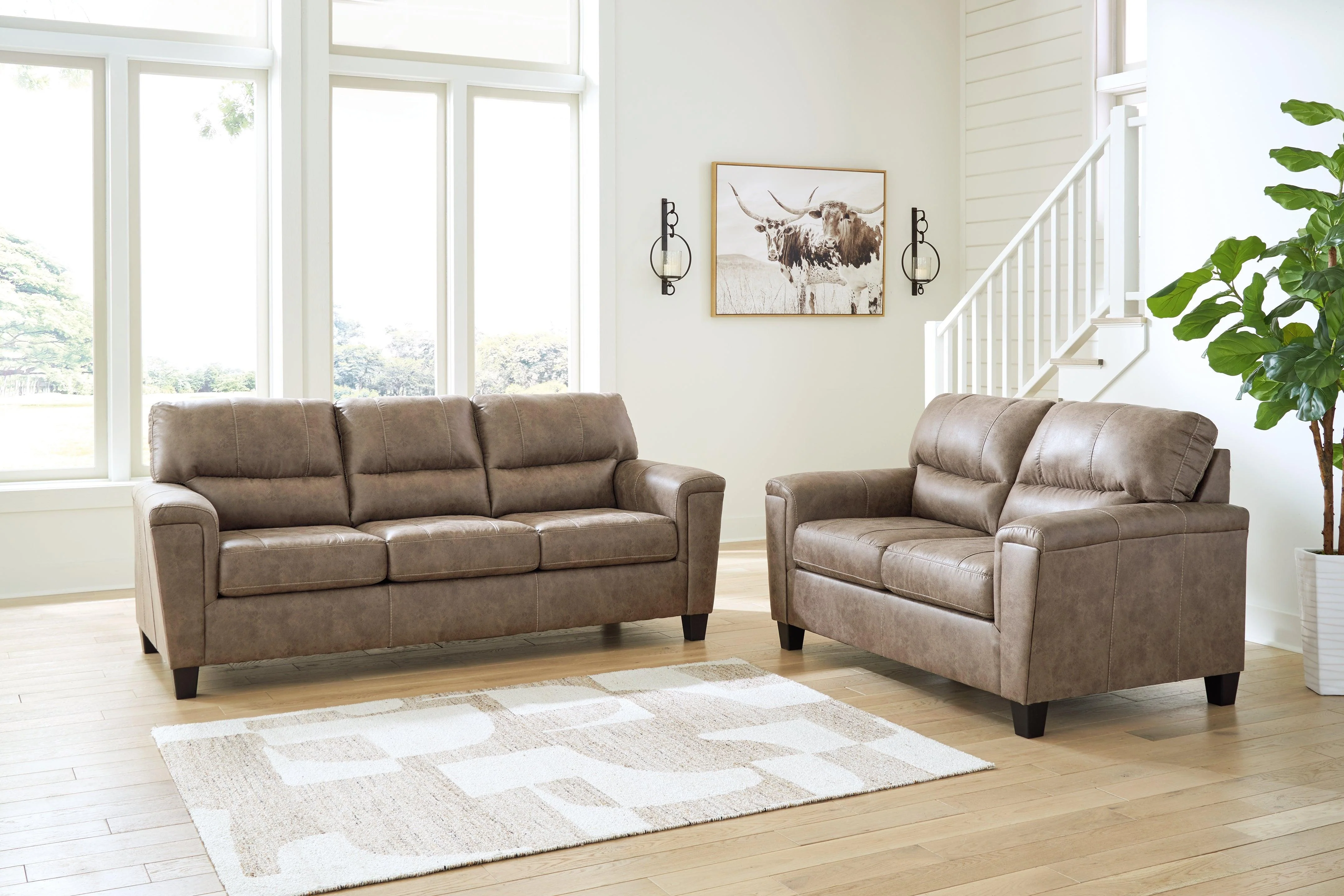 Navi Fossil Sofa And Loveseat - Image 2