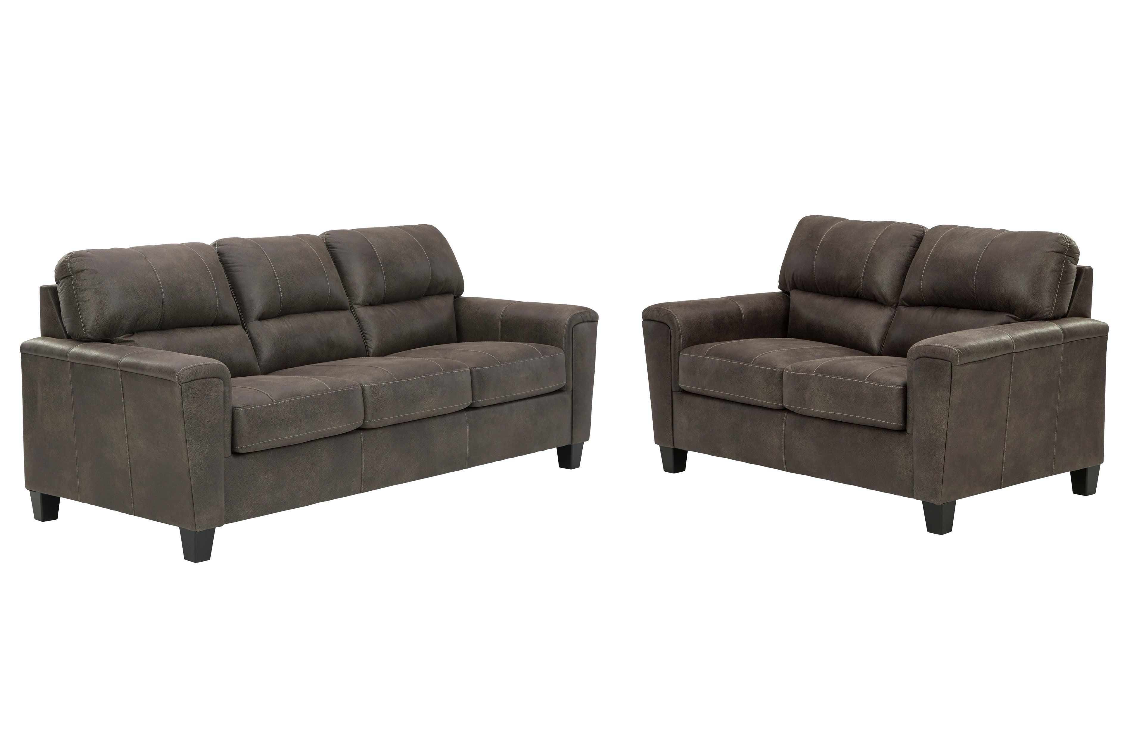 Navi Smoke Sofa And Loveseat - Image 2