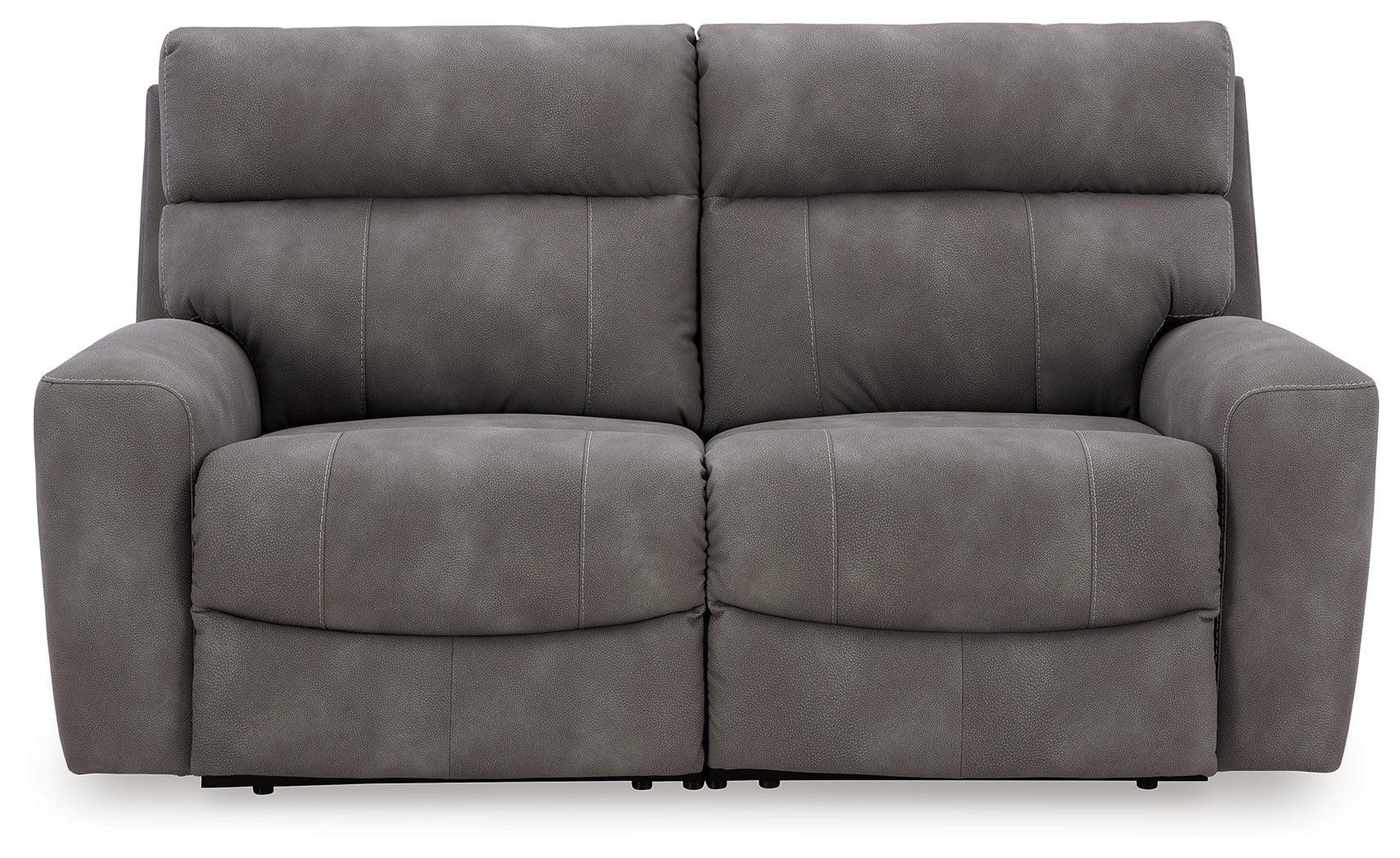 Next-Gen Durapella Slate 2-Piece Power Reclining Sectional Loveseat - Image 2