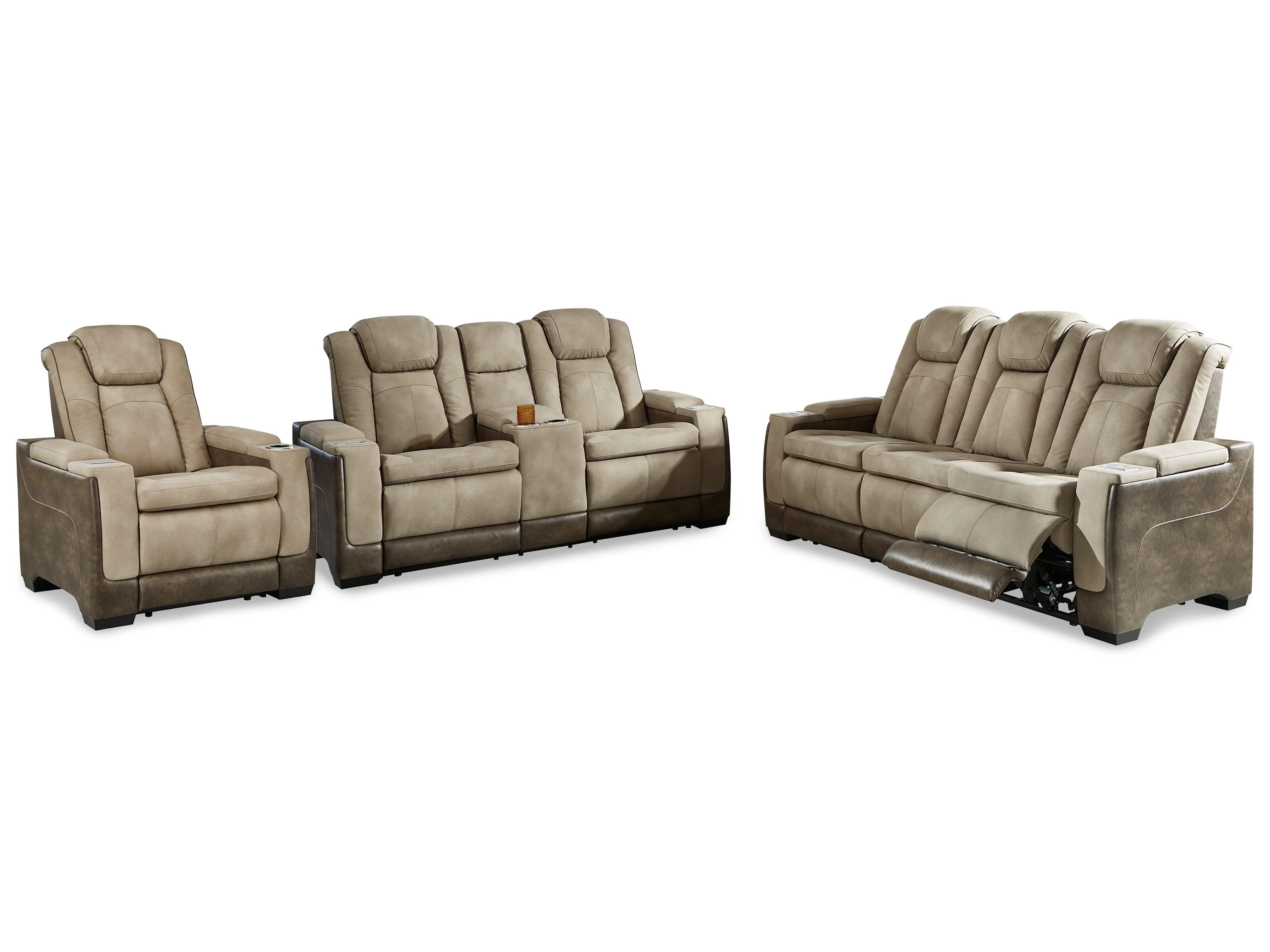 Next-Gen Sand Durapella Sofa Loveseat And Recliner - Image 2