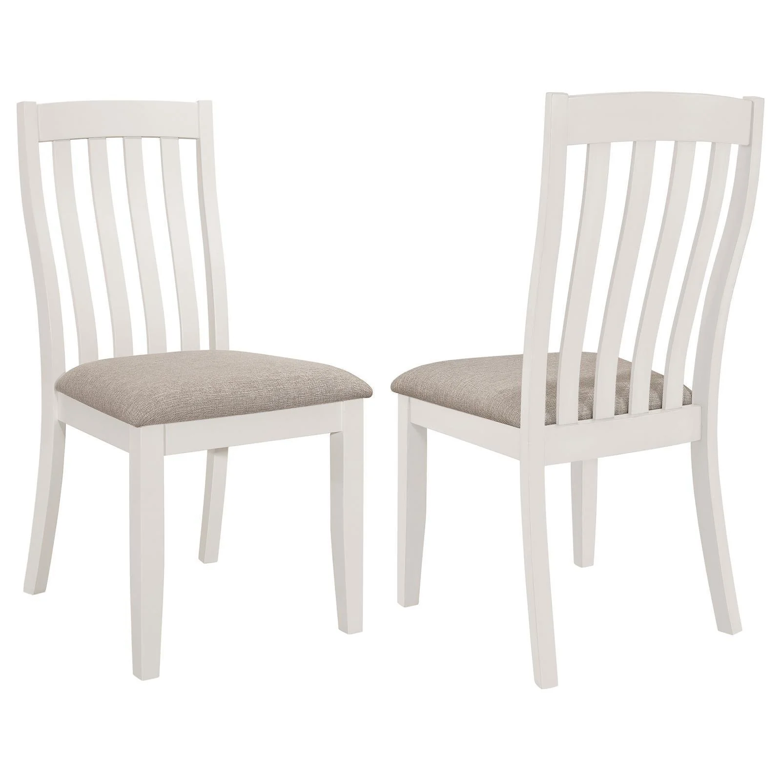 Nogales Vertical Slat Back Dining Side Chair Off White (Set of 2) - Image 1