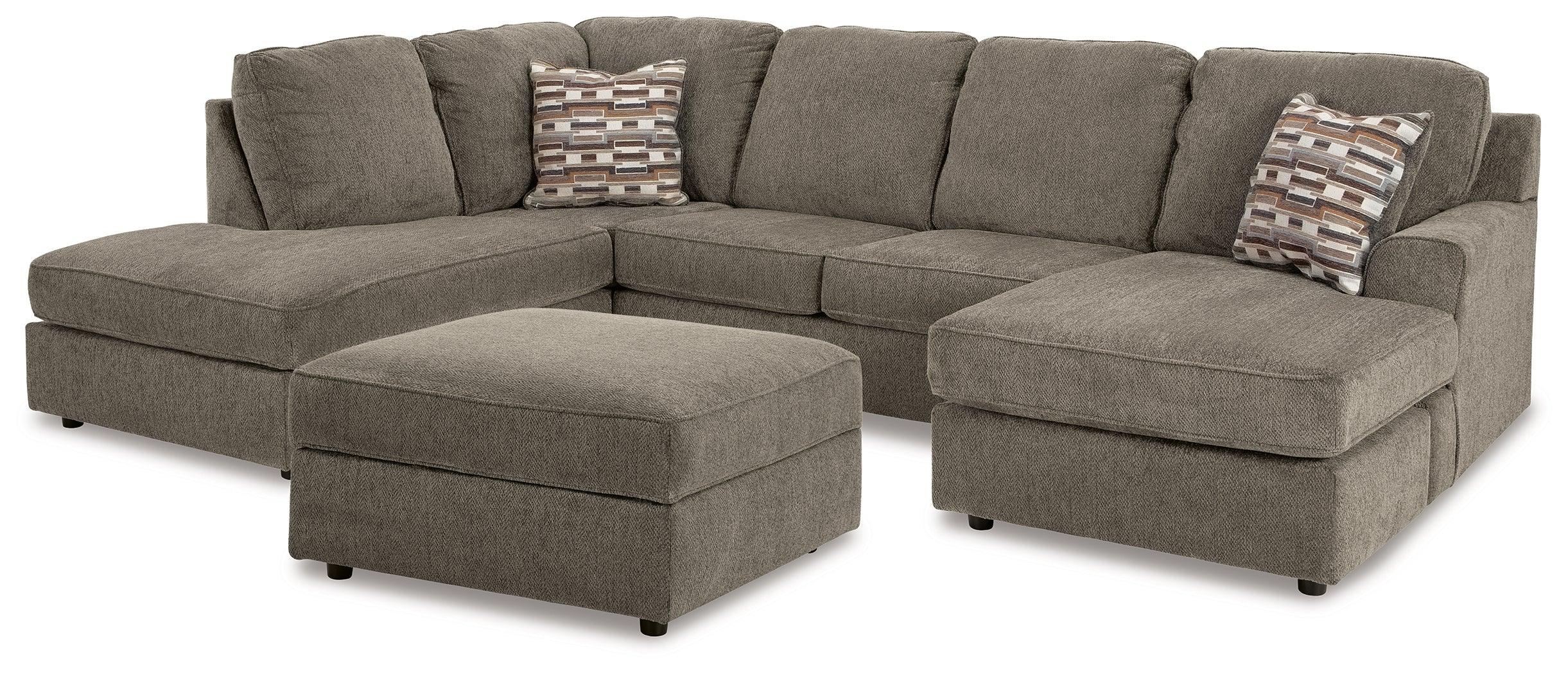 O'phannon Putty 2-Piece Sectional With Ottoman - Image 2