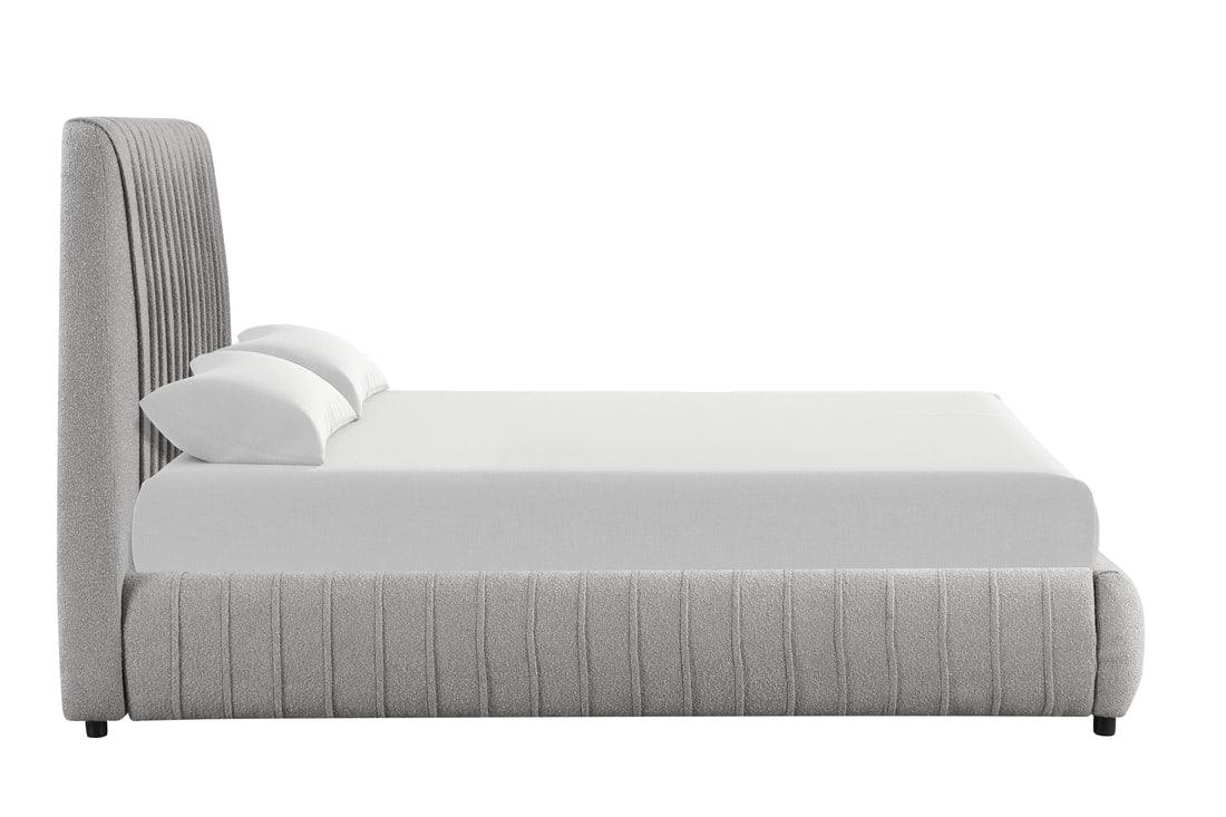 Oasis Gray Upholstered Platform King Bed - Image 1