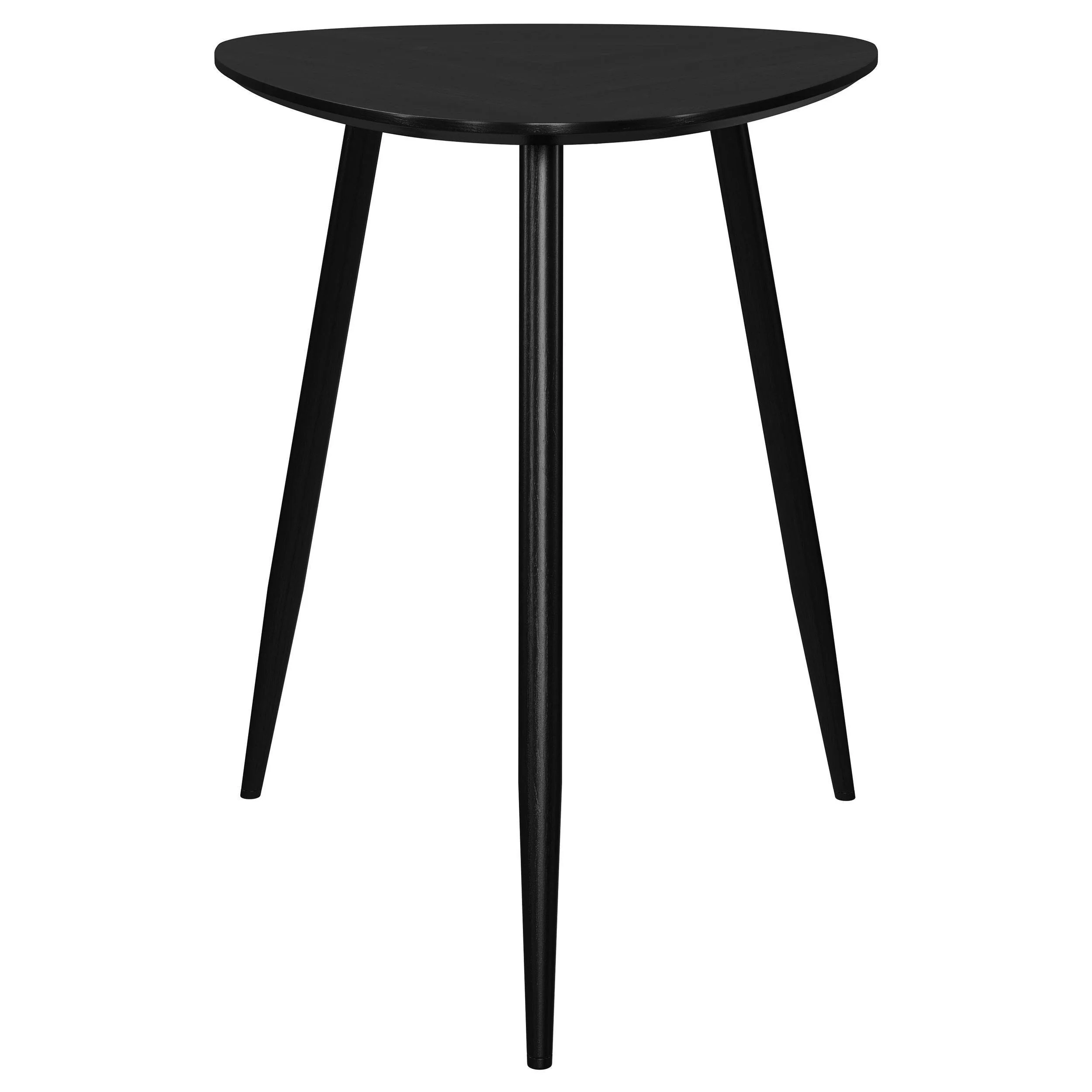 Odessa Triangular Solid Wood End Table Black - Image 3