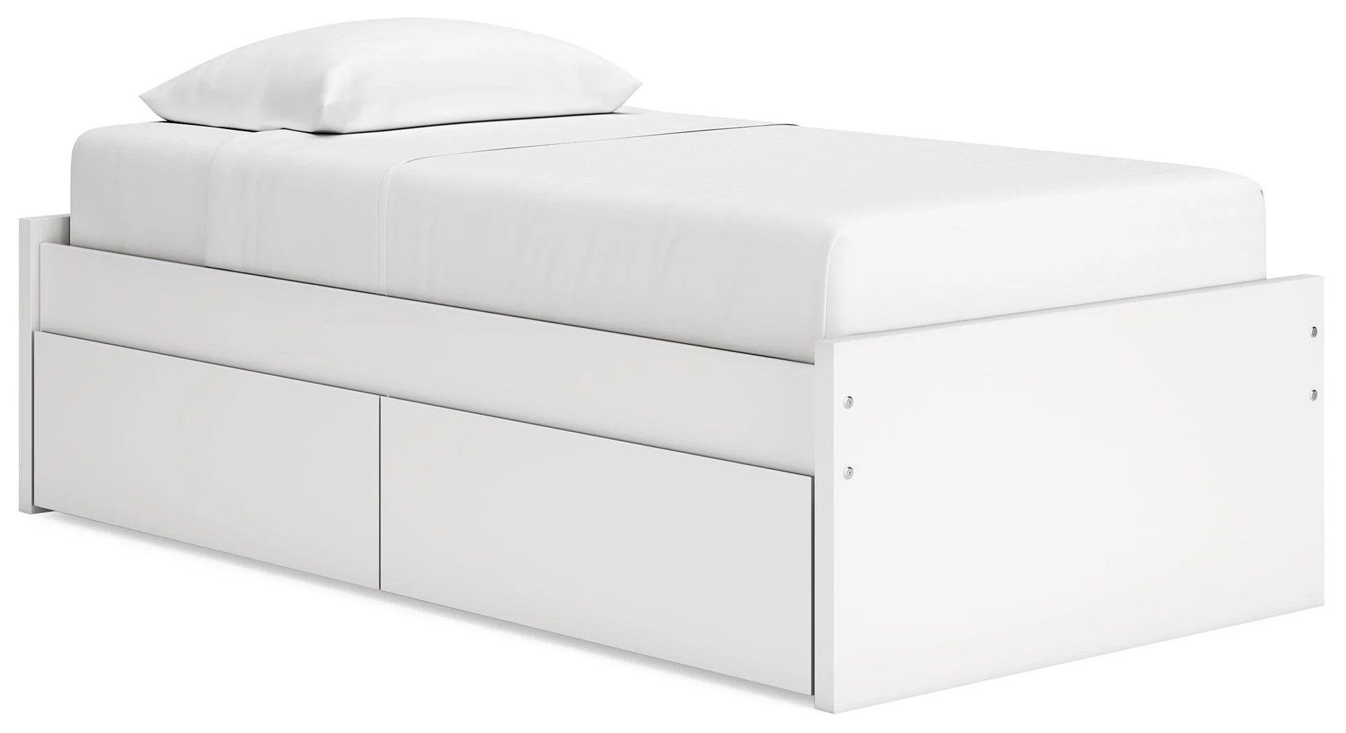 Onita White Twin Platform Bed With 1 Side Storage - Image 2