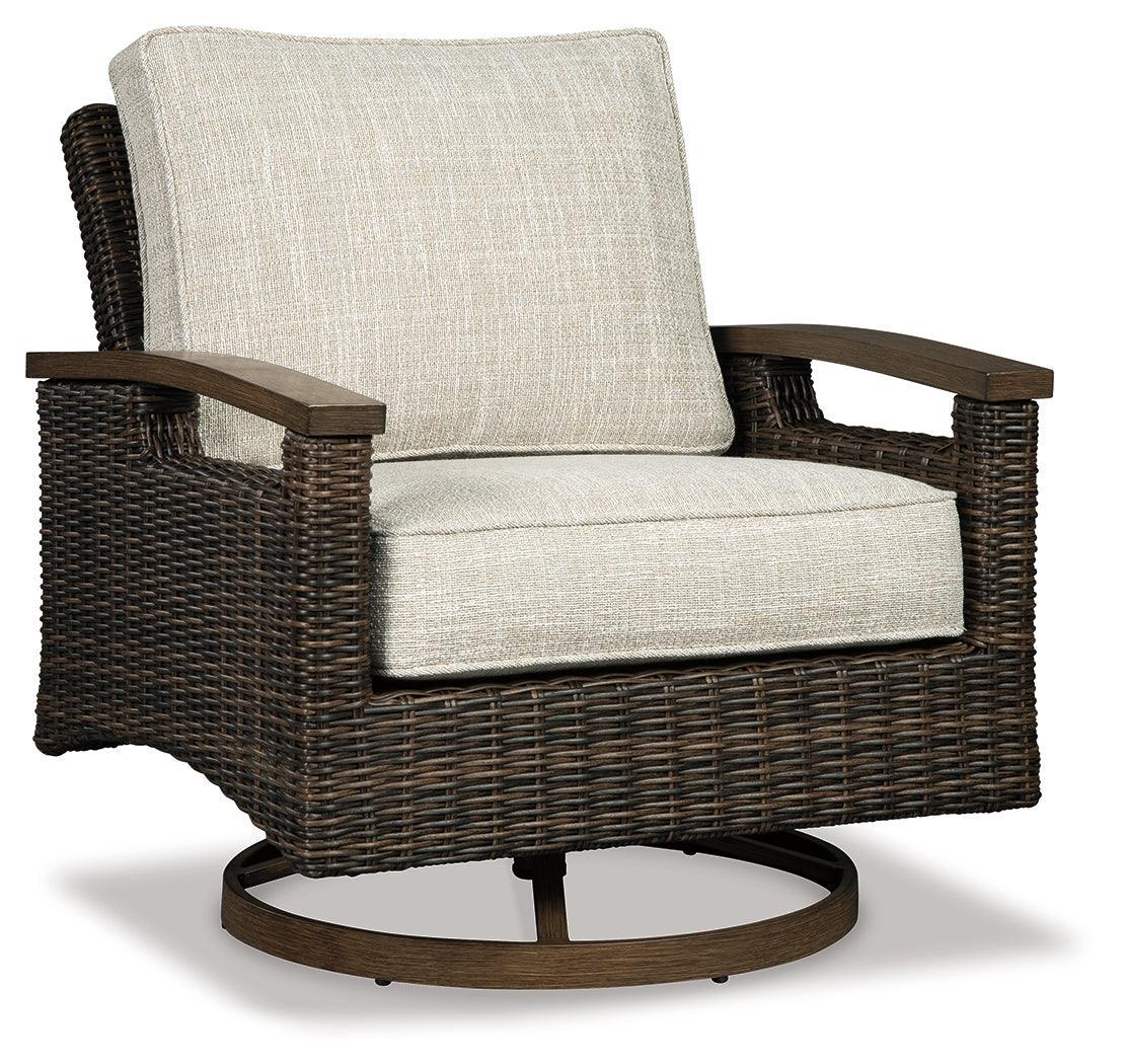 Paradise Medium Brown Trail Outdoor Fire Pit Table And 4 Chairs - Image 3