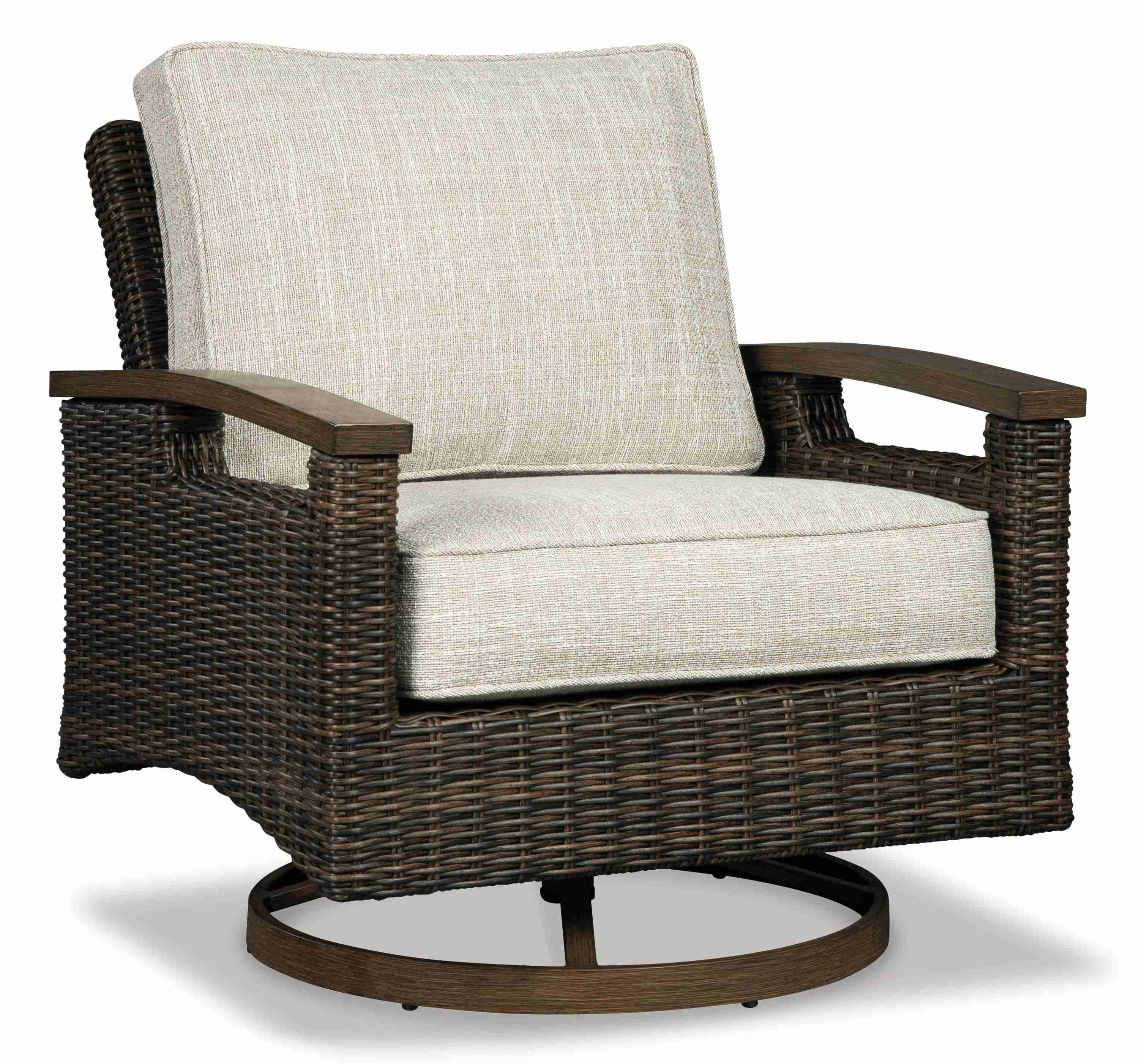 Paradise Medium Brown Trail Outdoor Sofa With 2 Lounge Chairs - Image 3