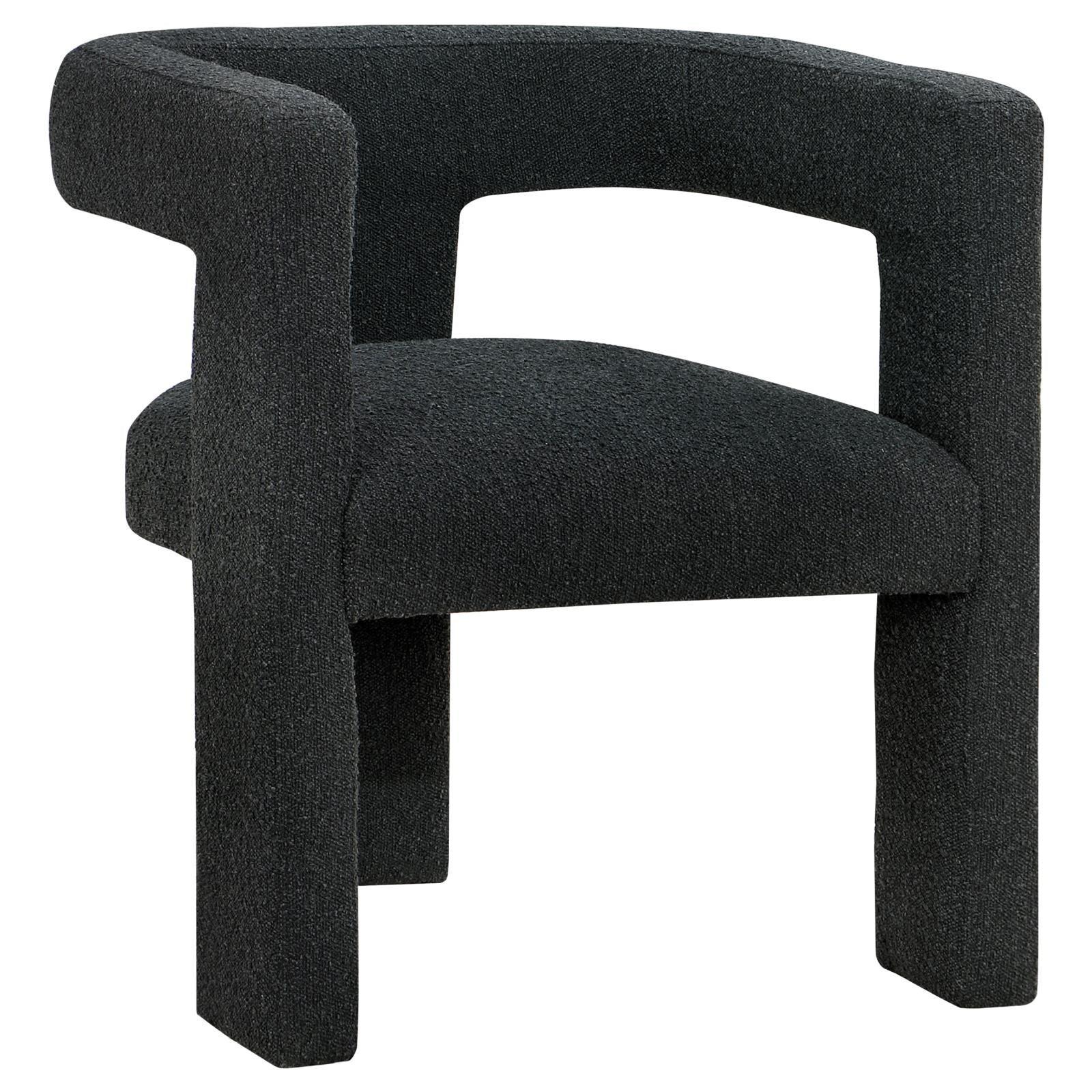 Petra Boucle Upholstered Accent Side Chair Black - Image 1
