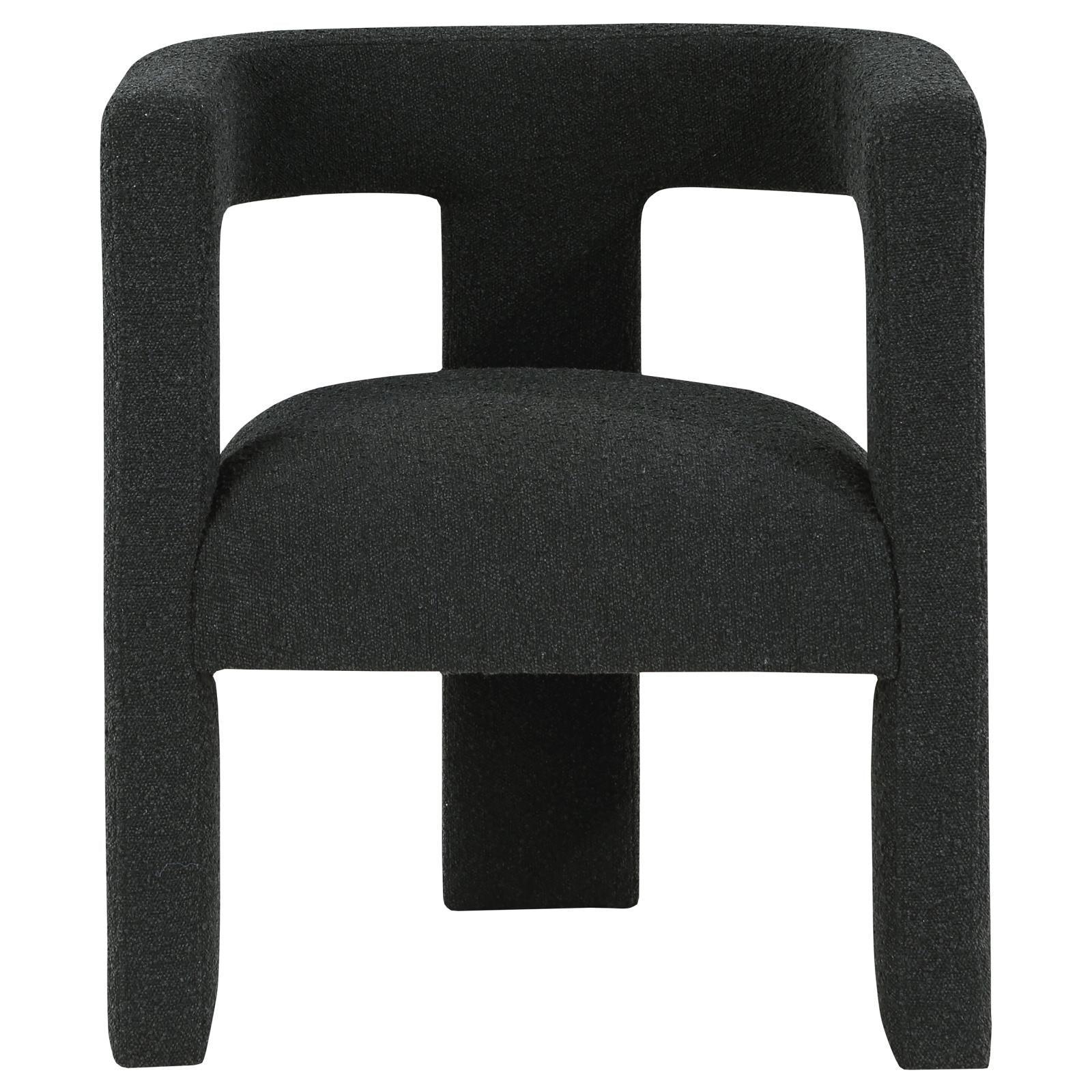 Petra Boucle Upholstered Accent Side Chair Black - Image 3