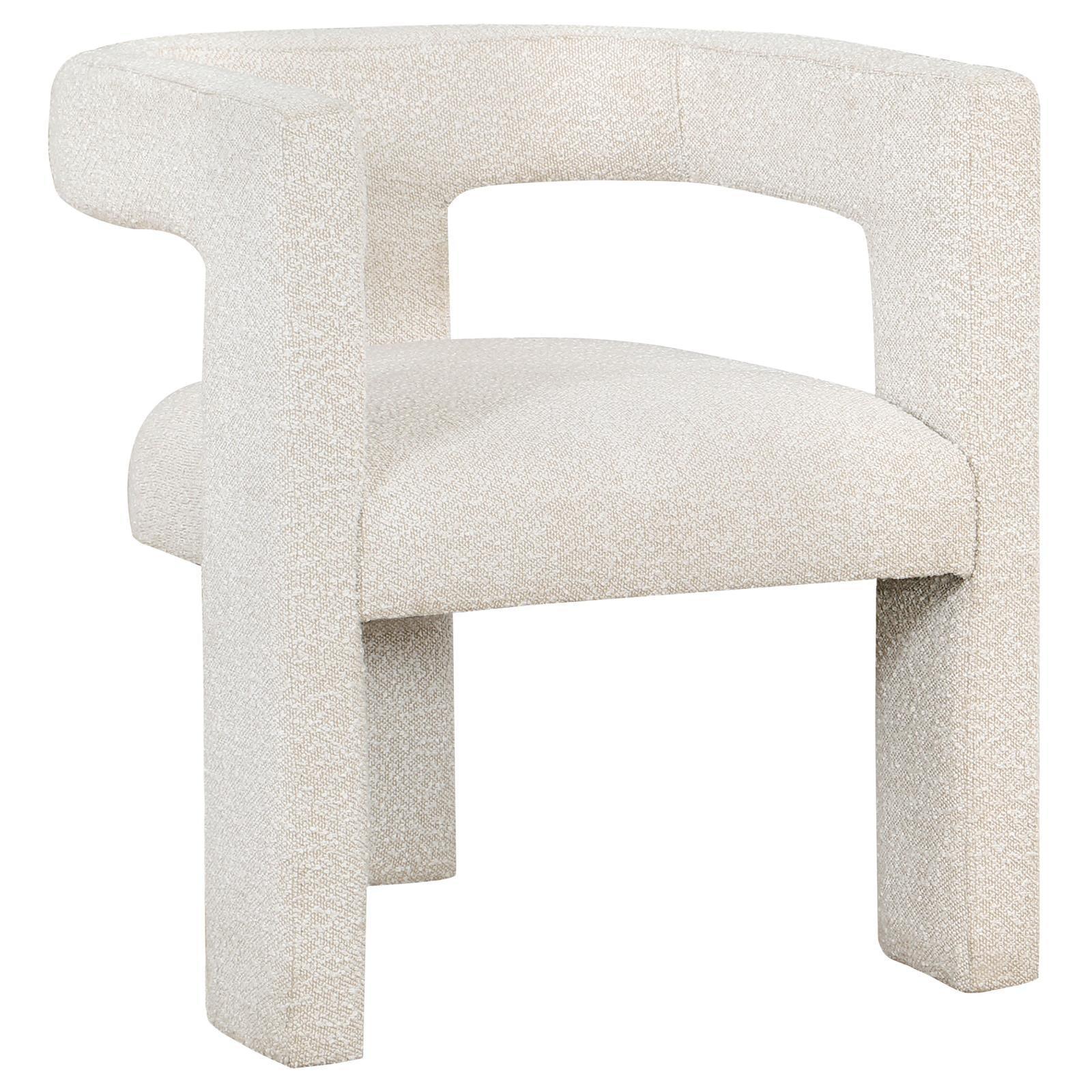 Petra Boucle Upholstered Accent Side Chair White - Image 1