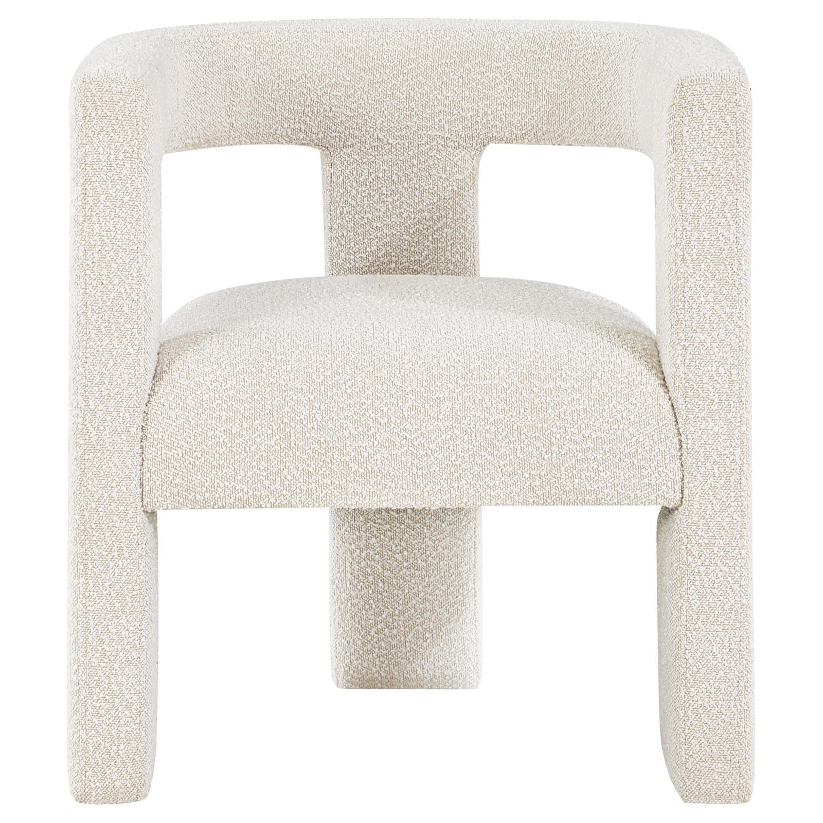Petra Boucle Upholstered Accent Side Chair White - Image 3