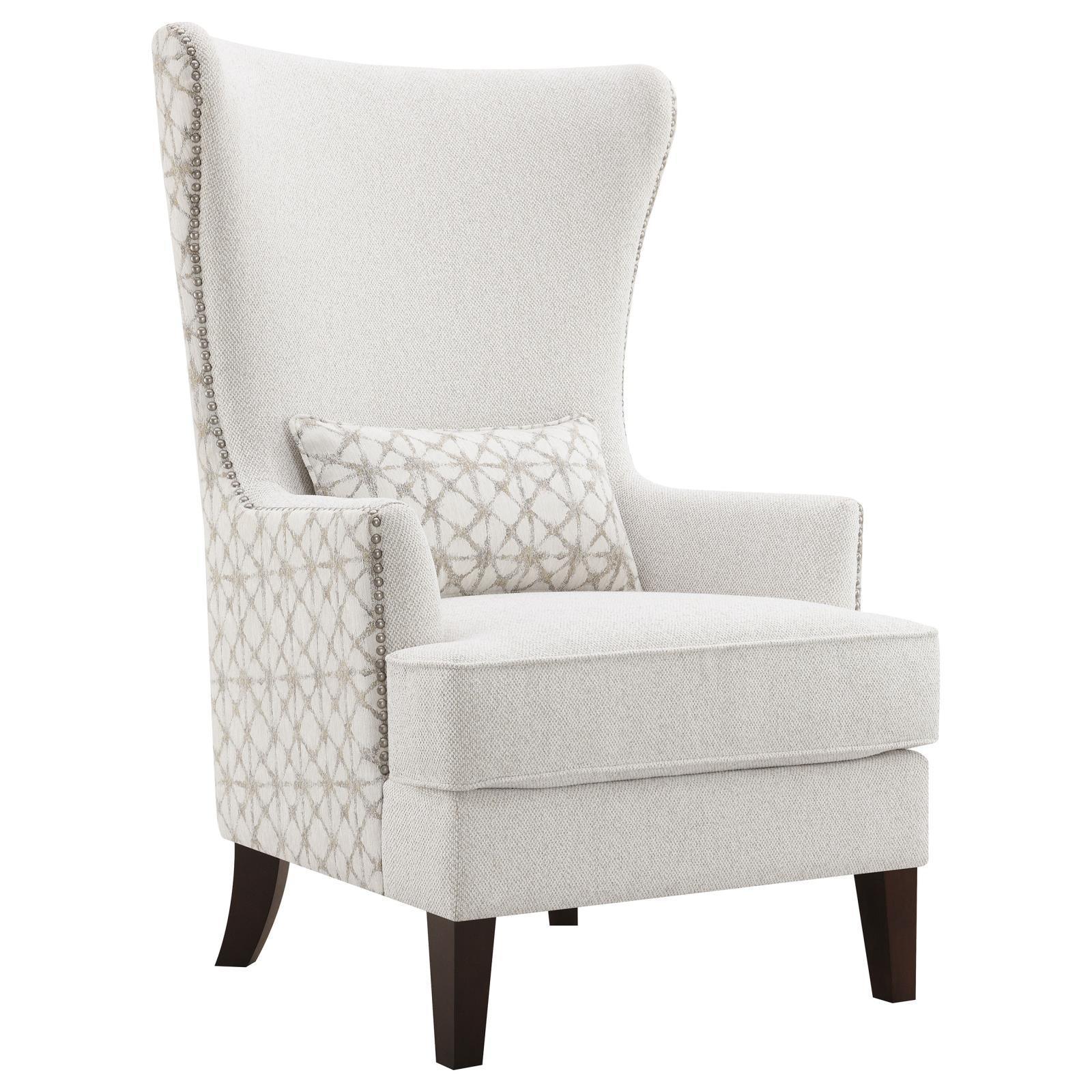 Pippin Upholstered Wingback Accent Chair Latte - Image 1