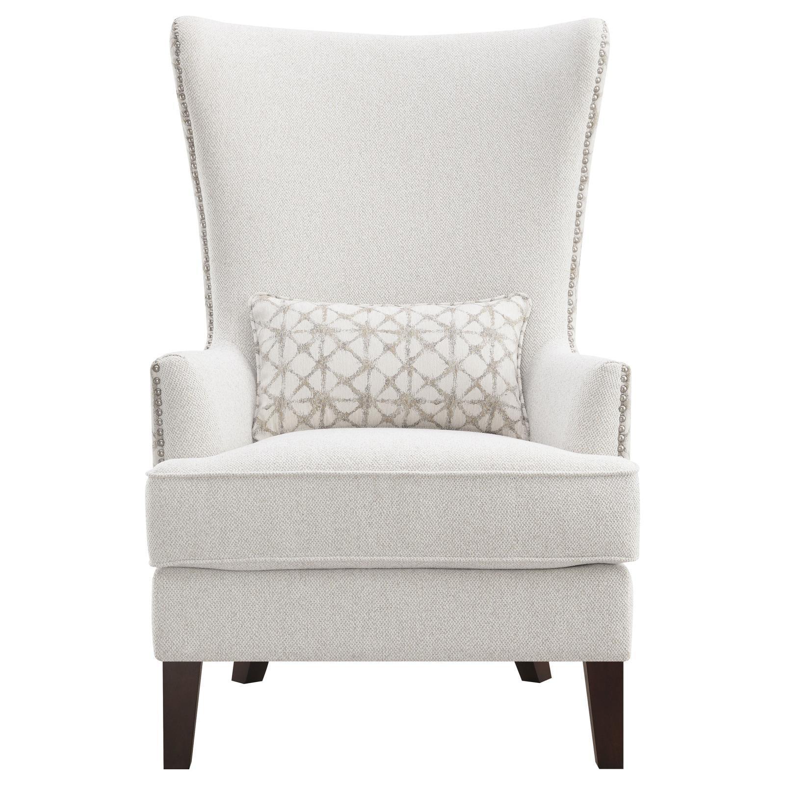 Pippin Upholstered Wingback Accent Chair Latte - Image 3