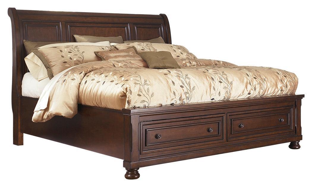 Porter Rustic Brown Sleigh Bedroom Set - Image 3