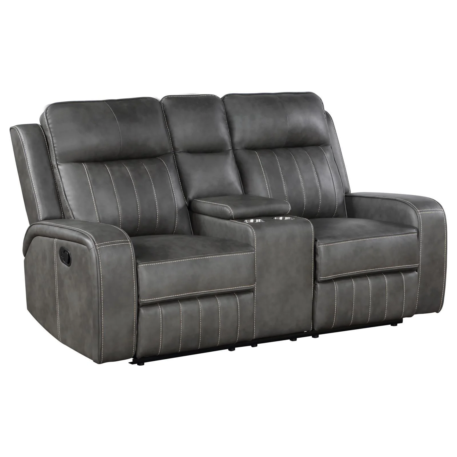 Raelynn Upholstered Motion Reclining Loveseat Grey - Image 2