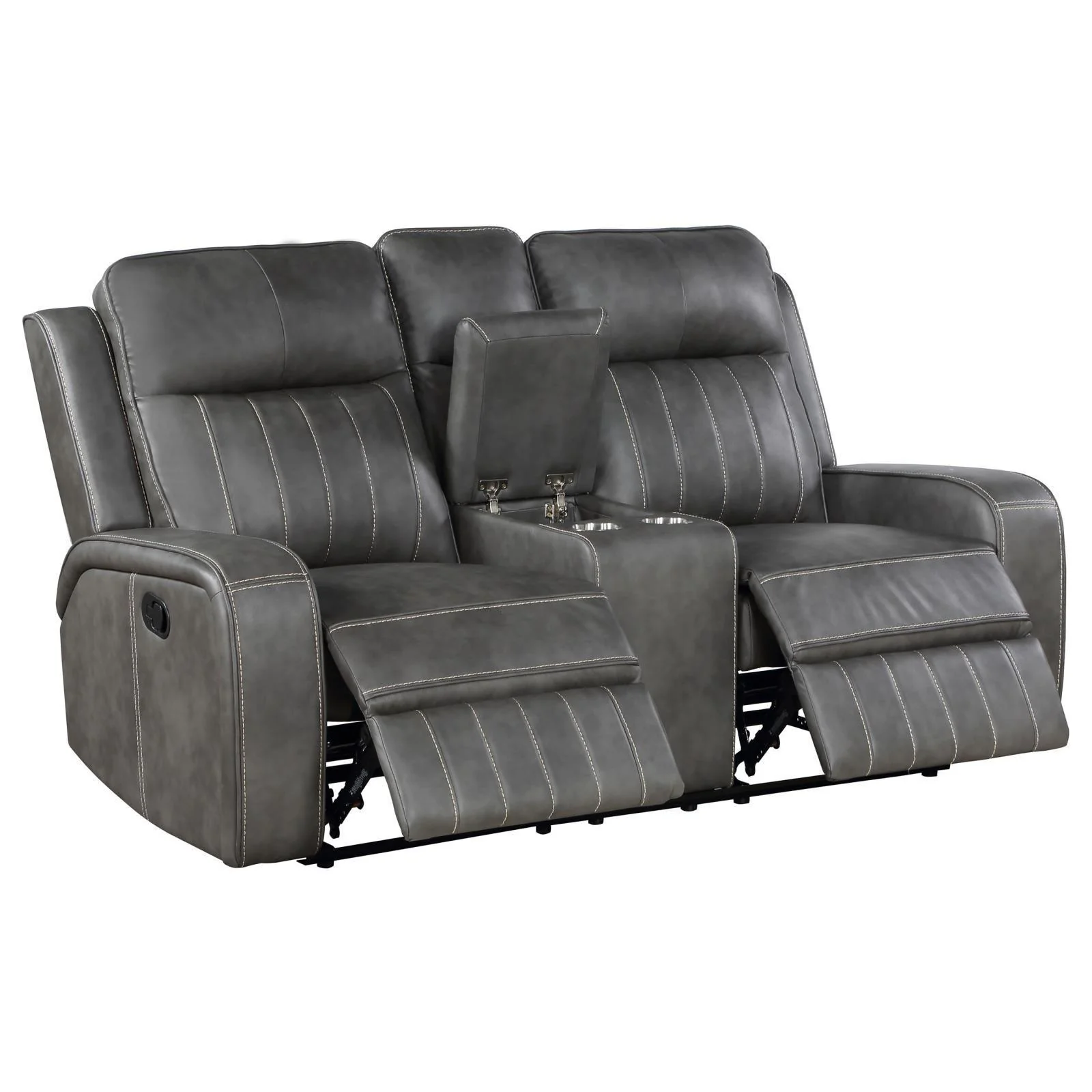 Raelynn Upholstered Motion Reclining Loveseat Grey - Image 3