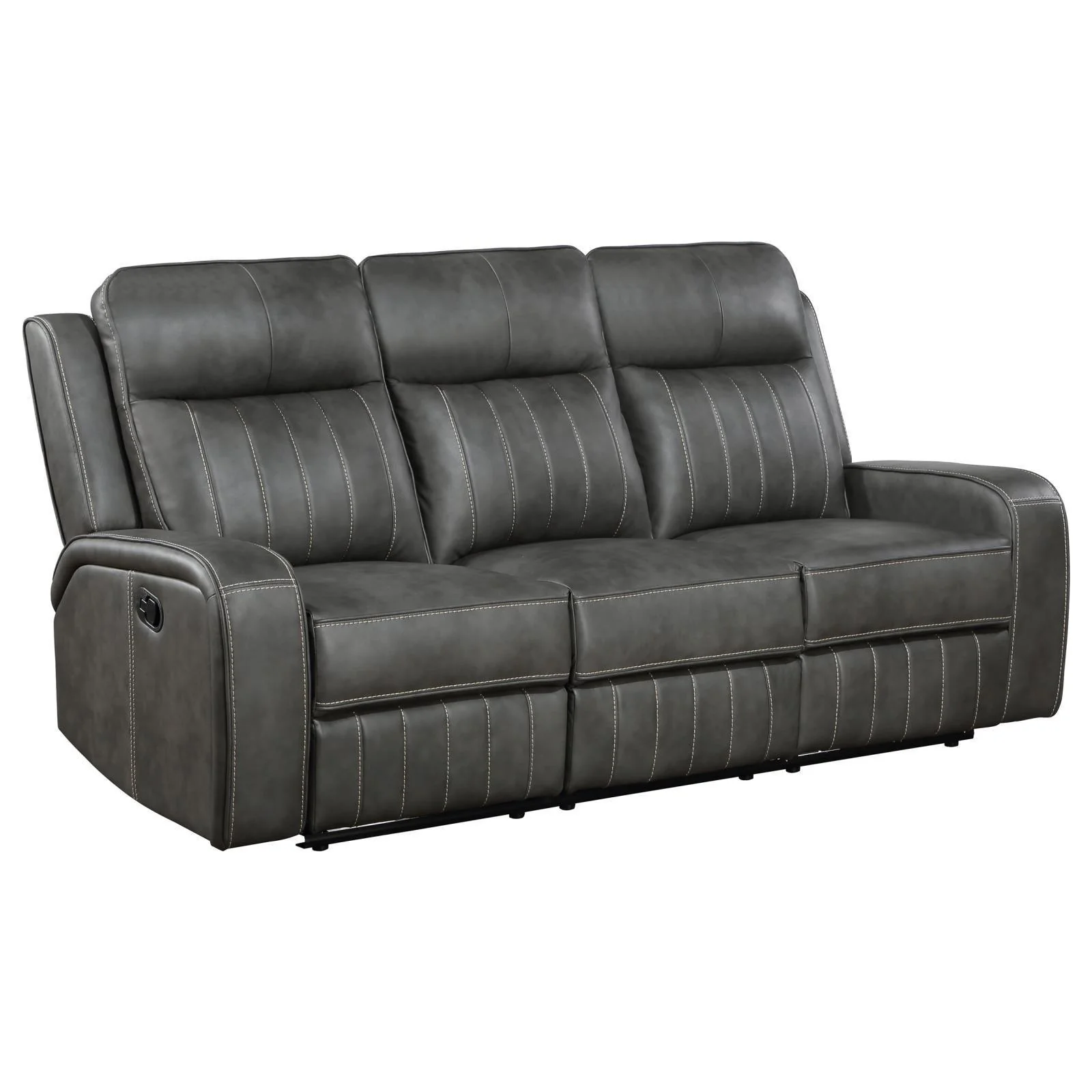 Raelynn Upholstered Motion Reclining Sofa Grey - Image 2