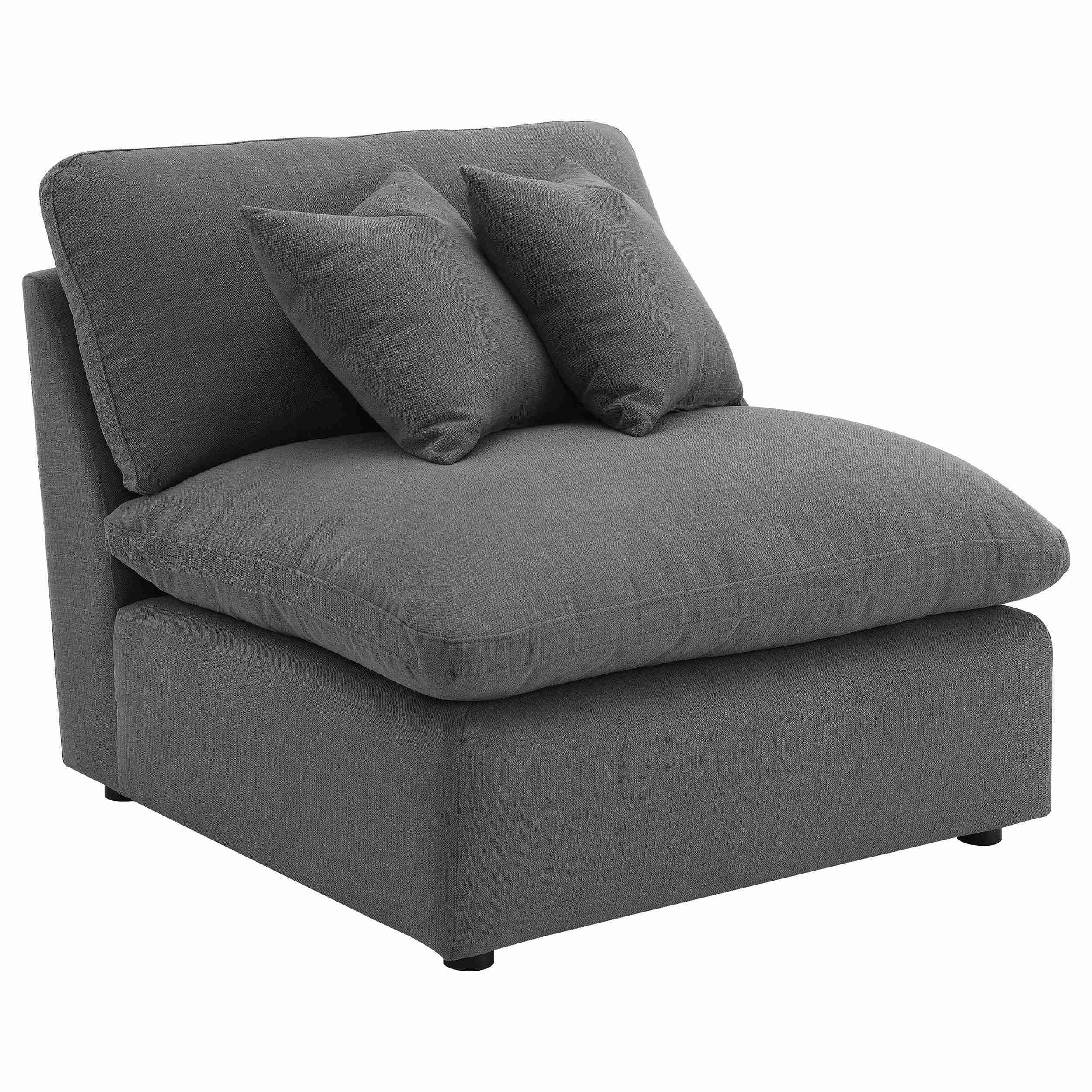 Raleigh 6-Piece Boucle Upholstered Modular Sectional Grey - Image 2